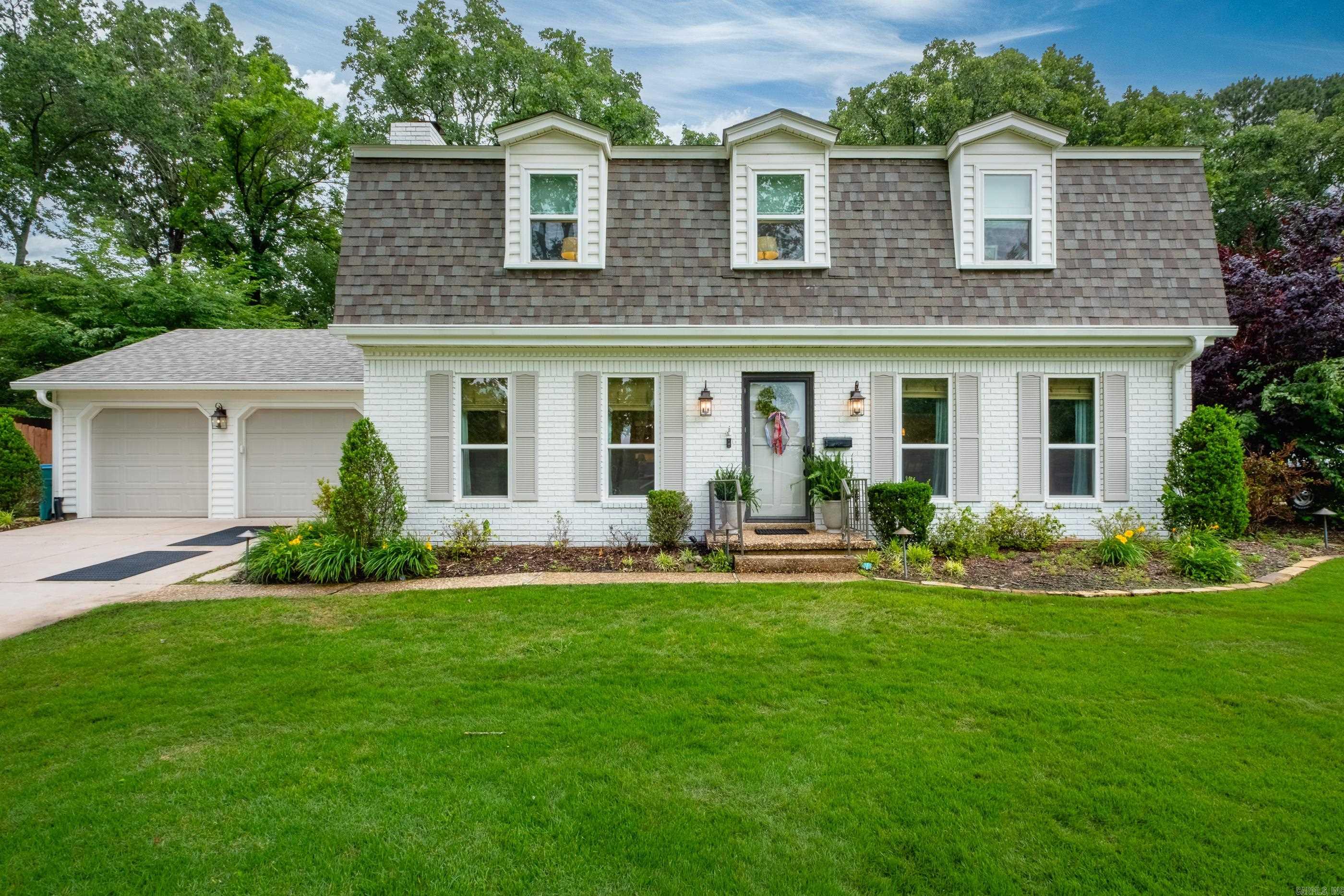 Beautifully updated Pleasant Valley home just a short walk to the Arkansas Valley pool, park, and playground! This move-in ready 4-bedroom, 2.5-bath home offers a functional layout with multiple living and gathering spaces, including a separate office, formal dining room, spacious living area, half bath, laundry room, and an eat-in kitchen on the main level. All bedrooms and two full bathrooms are conveniently located upstairs. Extensive updates completed in 2024 include quartz countertops, tile backsplash, tile flooring in the kitchen and half bath, updated half bath vanity, new upstairs carpet, fresh interior and exterior paint, scraped ceilings, updated plumbing and lighting fixtures, and new window treatments throughout.  New architectural shingle roof (2024), newer vinyl windows, French drains, lush sod front and back, slab foundation, and a 2-car garage provide curb appeal and peace of mind. Conveniently located in one of West Little Rock’s most desirable neighborhoods, this well-maintained home is truly move-in ready. Come see all Pleasant Valley has to offer!