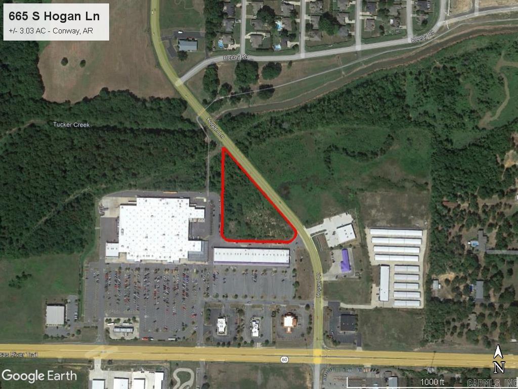 PRIME COMMERCIAL PROPERTY with great development potential. This 3.03 acre parcel of land is located in Conway Marketplace shopping center adjacent to Walmart and other retailers. It features +/- 650 feet of road frontage with excellent visibility in a high growth area of western Conway. Mineral Rights do not convey.