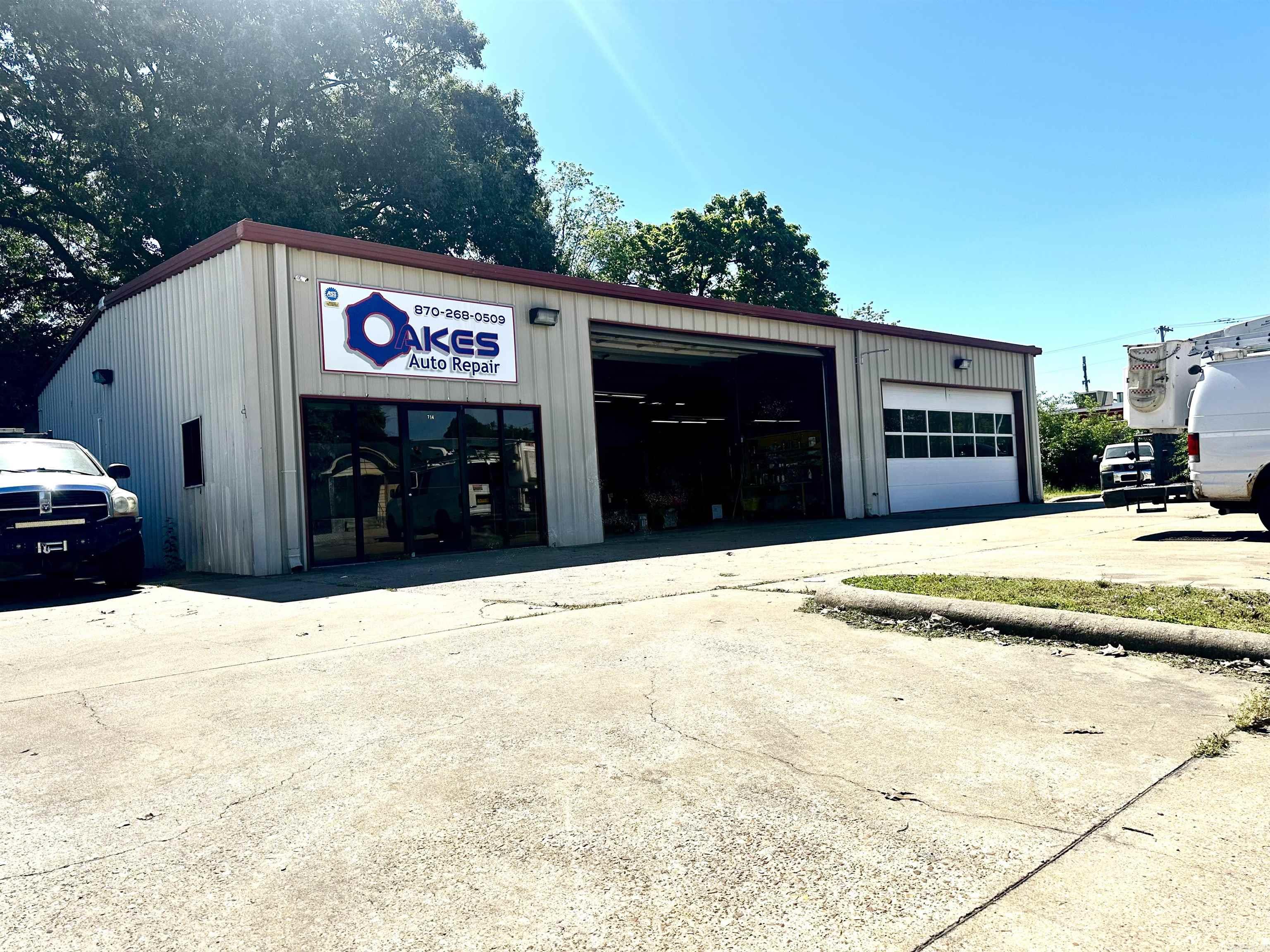 If you are looking to expand your current automotive business, or even considering having your own shop, don't let this one pass you by. At thirty five hundred square feet, this building has a total of eight bays of which six already have the auto lifts in place, and two open shop areas when lifts are not required, with sixteen foot outside walls that will accommodate large trucks. This shop has three twenty two foot doors for easy entry. Also, you will find a large customer waiting room, office, parts room, kitchen area, and two restrooms. You will find approximately three hundred and thirty extra square feet of upstairs storage for large parts. This shop has great potential for drawing business, and a great place to grow your business.