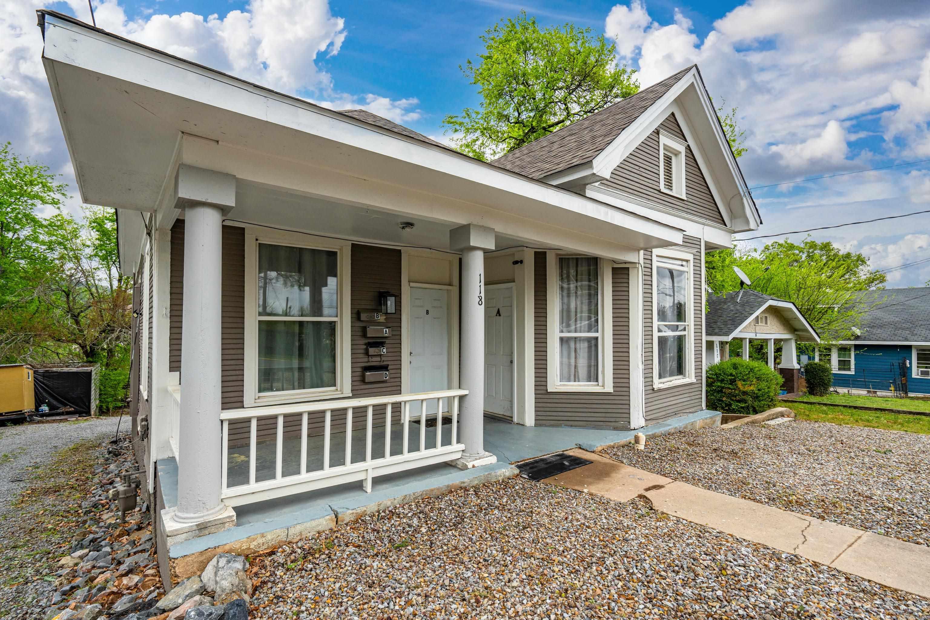 Income-producing quadplex located in the heart of Hot Springs, AR.  This multi-unit property features a total of four units, including three (3) 1-bedroom, 1-bath units and one efficiency unit, providing a versatile rental mix that appeals to a wide range of tenants.  Each unit is separately metered for electricity, allowing tenants to cover their own electric usage, while gas and water are on a shared meter, helping simplify management and expenses. The property’s layout and unit configuration make it ideal for both long-term rentals and potential short- to mid-term rental strategies, depending on investor goals.  Conveniently located near downtown Hot Springs, this property offers easy access to local shopping, dining, entertainment, and area attractions, increasing its desirability and occupancy potential. Its central location and consistent rental demand make it a strong addition to any investment portfolio. Whether you are expanding your portfolio or entering the rental market, this quadplex offers solid income potential, a desirable location, and the opportunity to maximize returns with strategic management and rental optimization.