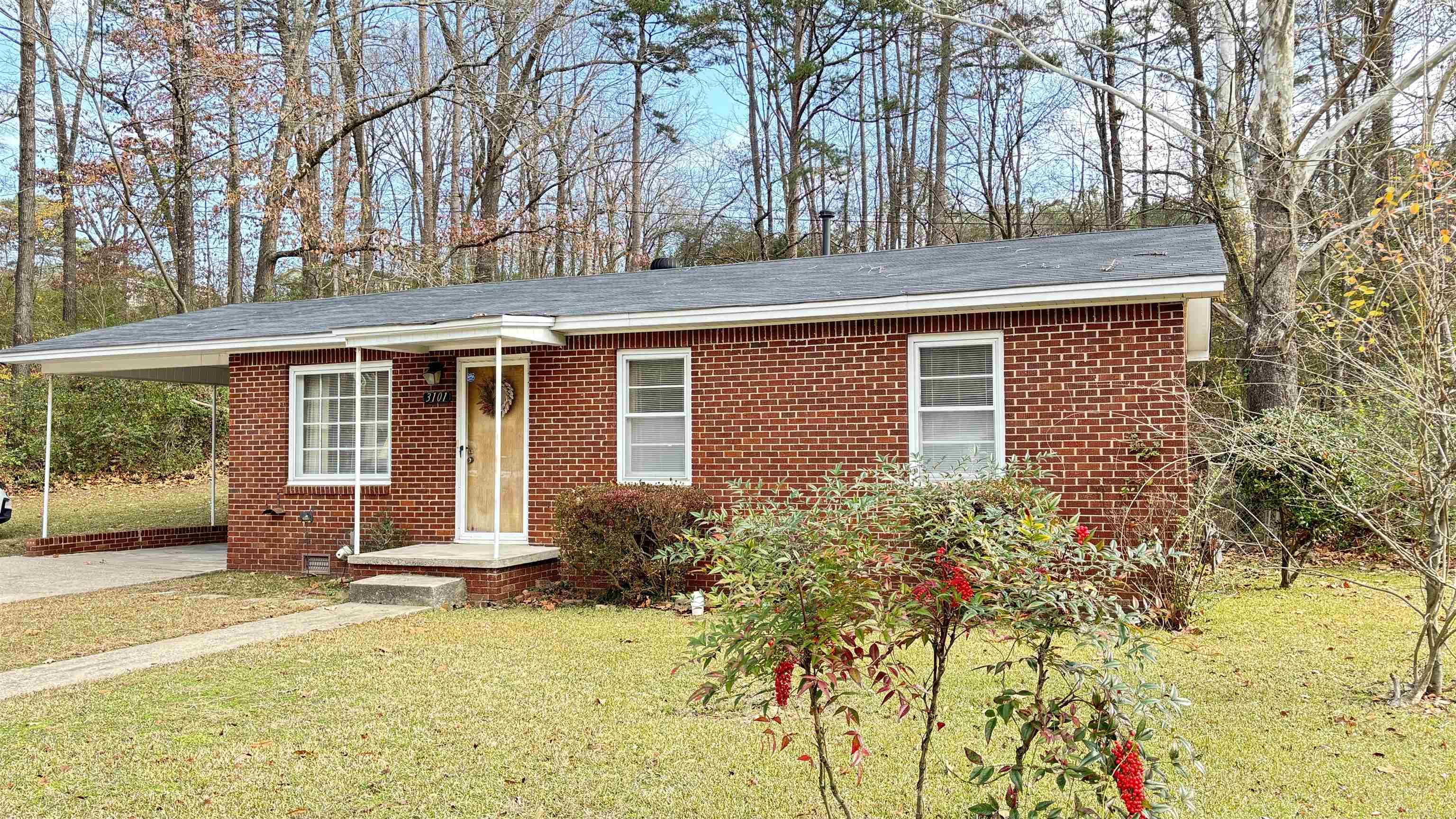 Fine home, ready to move in! Three bedrooms! Paint and floor coverings are in great shape! Cute kitchen with stove and refrigerator! All brick home with 7 year old roof! Updated vinyl clad double pane windows! Laundry units come with the house! Quiet area with minimal neighbors! As-is sale but all inspections are welcome!