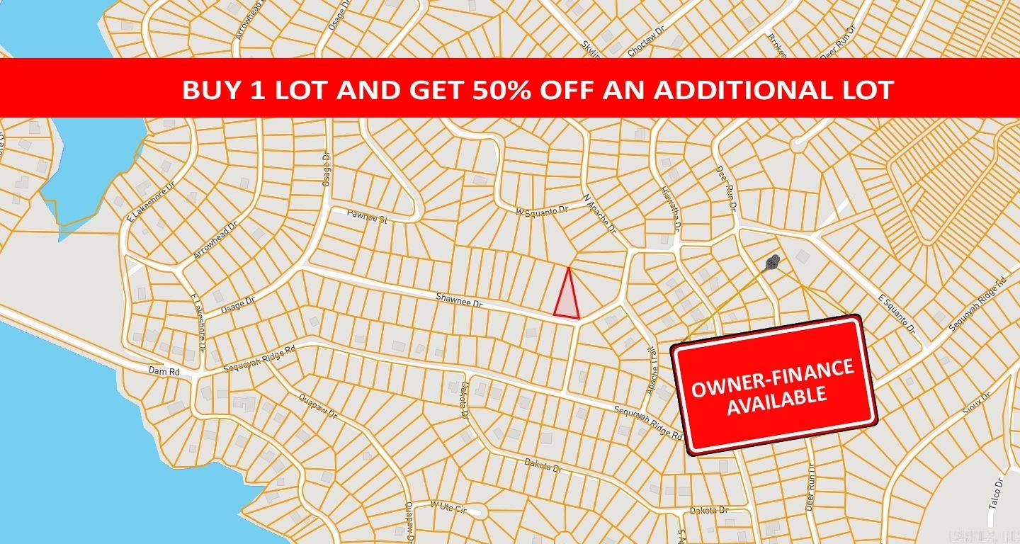 Buy one lot and get 50% off an additional lot! Owner-finance for easy terms. Cash buyers can pay by debit or credit card as well. Nice lot to develop or hold for future value. Public water and electric are available to run to property and will need septic. Owner/agent. Finance is 5 months at $194 and closing costs are included. Lots marked with red banner are part of promotion. No limit on lots. Buyer responsible for any/all taxes and lots sold "as-is". Quit claim deed conveys. Parcel ID# 304-00026-000
