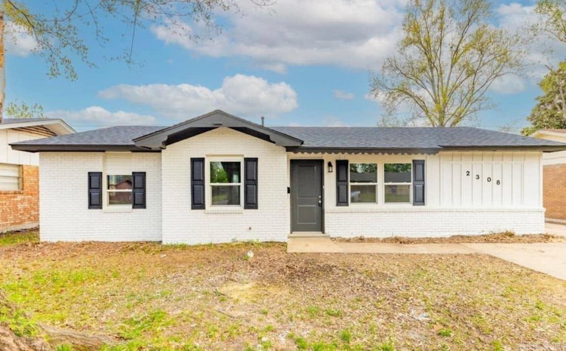Welcome to this beautifully updated 3-bedroom, 1-bath home offering approximately 1,300 square feet of comfortable living space in the desirable Belmont subdivision of Pine Bluff. With its crisp white exterior, striking black trim, and modern curb appeal, this home delivers the look and feel of new construction at an affordable price point.  Inside, you'll find a functional layout with spacious living areas and thoughtful updates throughout. Whether you're a first-time homebuyer searching for a move-in-ready home or an investor looking for a turnkey opportunity, this property checks all the boxes.  Don't miss your opportunity to own this stylish, affordable home in a well-established neighborhood. Schedule your showing today!