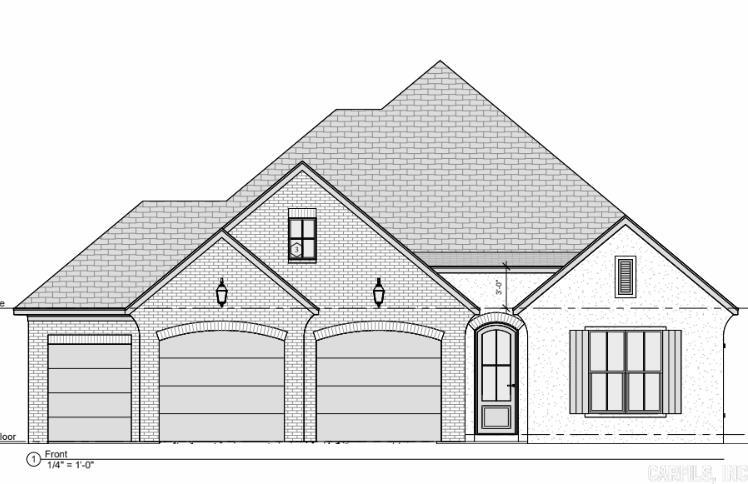 We're excited to introduce Mountain Brook, West Little Rock's newest neighborhood. This community is conveniently located off Highway 10, just behind The Ranch and only minutes away from Little Rock Christian, Joe T. Robinson, and Don Roberts Elementary.  This plan is a fan favorite: single-level residence, which beautifully combines craftsmanship and design. This home features three bedrooms and two baths with an effortless, thoughtful layout. The primary suite is a true sanctuary, boasting a freestanding bath, a spacious walk-in shower, and a custom-designed closet. The heart of the home is a chef’s kitchen, complete with quartz countertops and custom cabinetry, seamlessly connected to a fully functional pantry. This house sits on a quarter acre lot and also features a 3 car garage. Call listing agent to tour home.