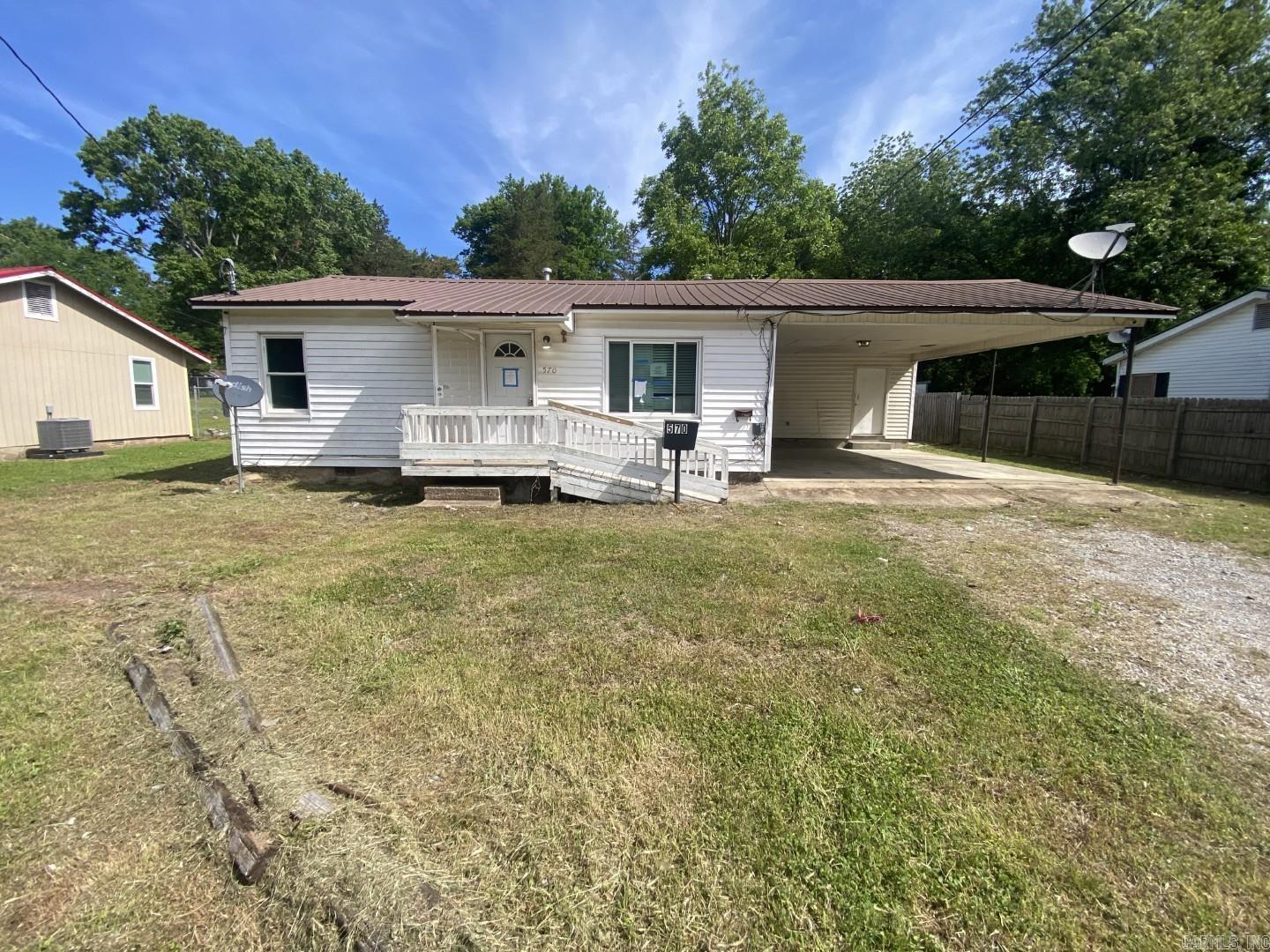 Wow, what a NICE price on this 2 bedroom, 2 bathroom home! The following Flood Zone information has been obtained for the property, Flood Zone Designation: X. Systems are not guaranteed to work. Earnest Money is required. Agents see additional remarks. May not work for all loan types. There are some handicap accessible features such as step-in showers in bathrooms, and ramp leading to the front door. The home also has a living room, eat-in kitchen, and 2nd living space which might make a good office. Storage sheds in the nice-sized backyard, and storage room under the carport. Appears to be zoned R-2 but Buyers please confirm with the City of Batesville AR. Taxes are estimated. Unknown if appliances/systems are in working order.