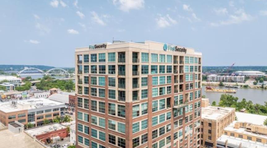 Experience refined downtown living in this unique French Country-inspired high-rise condo in the heart of the River Market District. This beautifully updated east-facing unit offers breathtaking views of the Arkansas River, Riverfront Amphitheater, and Clinton Presidential Library—enjoy concerts from your private balcony.  This spacious 1-bedroom, 1.5-bath condo features a larger primary bedroom than most downtown units, along with fully remodeled bathrooms, new flooring throughout, fresh paint, new lighting, new light switches, and a new water heater. The updated kitchen includes new countertops, backsplash, sink, upper cabinets, stove, refrigerator, and dishwasher. Existing cabinetry has also been freshly painted for a clean, modern look. New electric blinds have been installed in both the primary bedroom and living area for added comfort and convenience.  Enjoy walkable access to downtown restaurants, entertainment, and attractions. Building amenities include a full-service hotel, Starbucks, bar, executive meeting space, gated parking, and FOB-only access with five layers of security. One dedicated parking space included plus nearby guest parking.