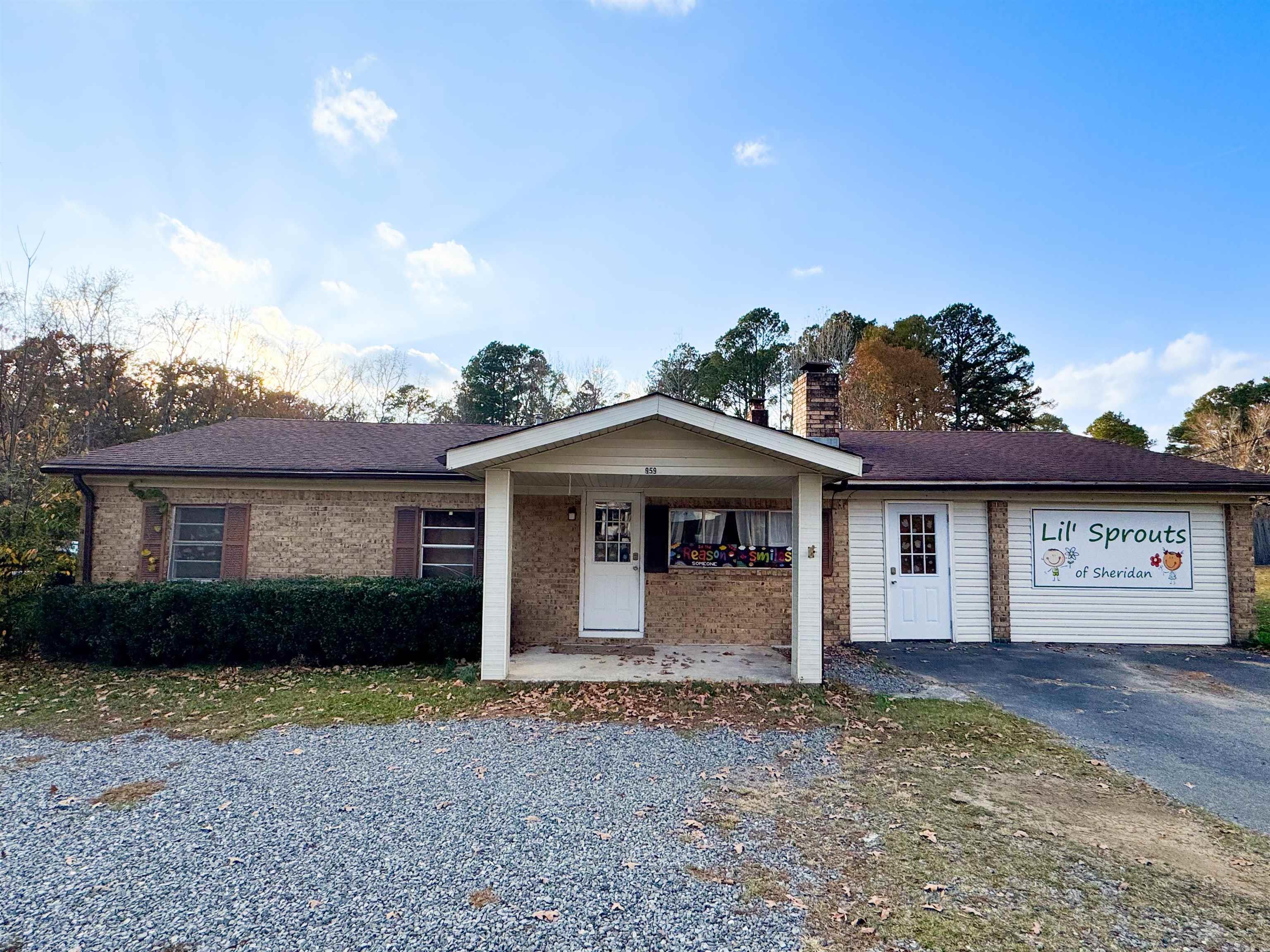 Opportunity awaits with this property! Previously a daycare, this space would be perfect for your next business venture! Property was completely remodeled in 2023. New plumbing, updated electrical, HVAC, hot water heater, sheetrock, flooring, and more. Property sits on one acre of land so there's plenty of room to expand! Large outside storage building and storm shelter. Property could easily become a residential property again too. Additional water meter on property if buyer wanted to build another structure.