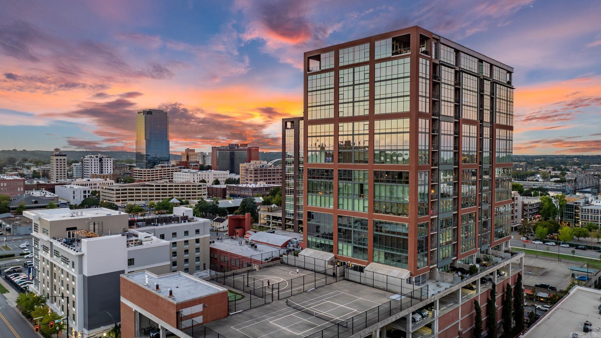 Welcome to the very best in downtown Little Rock luxury living! Stunning 18th floor custom finished penthouse offering the ultimate amenities and the very best in easy living and a fabulous setting for entertaining friends. This magnificent space offers views of downtown skyline and of the Arkansas River. Meticulously designed with impeccable attention to every detail.  Spacious family living with open concept with gorgeous views in the backdrop.  Exquisite gourmet kitchen with top-of-the-line appliances and custom cabinetry along with full butler's pantry and additional storage. Oversized spa inspired primary suite that includes a luxurious bath, home office and private balcony. The two exterior balconies provide outdoor oasis with panoramic views. Wonderful full guest suite. Dedicated covered parking. Truly a spectacular place to call home. Convenient location with easy access to downtown business, shopping, fine dining and entertainment destinations.  Please call for additional information.