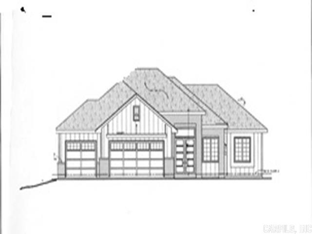 BRAND NEW HOME.   This three bedroom, two bath home soon be ready for your enjoyment. Home boasts great room, dining area and dedicated office. Great room has electric log fireplace opens to dining area over looking the woods behind.  The kitchen has quarts counters,cabinetry with soft close doors and walk in pantry.  Primary suite has nice sized bedroom, bath with separate vanities and large walkin closet. LVP throughout home. Guest bedrooms share bath and are on the other side of the home for privacy. There is an office area right off the foyer for those at home work projects.  Three car garage for plenty of room. Patio off back of home for summer enjoyment.  PICTURES ARE OF SIMILAR HOME BY SAME BUILDER.  The Village is a 26,000-acre gated community with 11 lakes, 9 golf courses, pickle ball, tennis, 40 miles of hikingtrails, indoor and outdoor pools, fitness center, two marinas and white sand beach with covered picnic tables, fishing pier, volleyball and playground.Pictures are of house previously built and similar to home. Also pictures of Hot Springs Village amenities.  One time buy in to POA is $2000 due at closing.