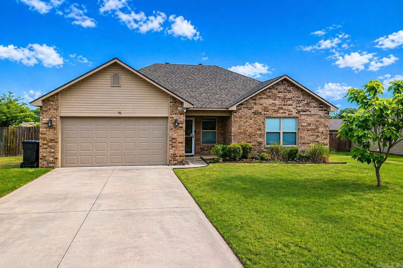 This well-maintained home in the Cabot Public School District features a three year old roof (replaced due to hail damage), granite countertops, and a two-car garage. The master bedroom carpet has been kept in excellent condition with runners, and the other two bedrooms have never been used. The home runs on all-electric utilities with a heat pump. Included with the property are a brand-new GE French door refrigerator with a bottom freezer, a dishwasher, and a range. The interior is finished with 2" white faux wood blinds throughout. The exterior offers a spacious, fully fenced private backyard accessible via a wall-mounted dog door. Outdoor amenities include a 5x10 ft raised garden bed, an in-ground fire pit. The yard is treated twice a year for weed control. Additionally, the heating and air systems were recently inspected and serviced, and a home warranty is included. Loan pre-approval required for showing.