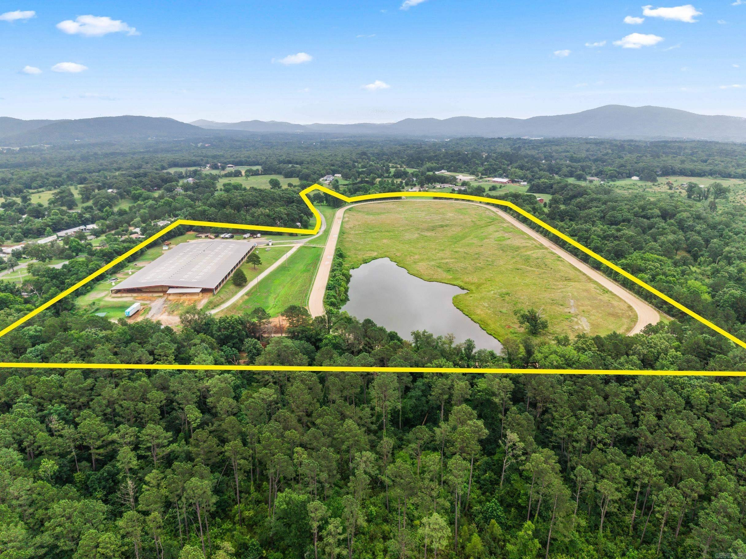 Premier Thoroughbred Training and Rehabilitation Facility- Just minutes from Oaklawn Racing Casino Resort, this exceptional 37.92-acre equine facility is purpose-built for elite thoroughbred training and rehabilitation. Features include a full-size sanctioned racetrack, state-of-the-art barn with 72 stalls, rehabilitation pool, hot and cold wash bays, two on-site apartments, office, and a dedicated equipment barn. A rare turnkey opportunity in one of the region's most strategic racing locations.