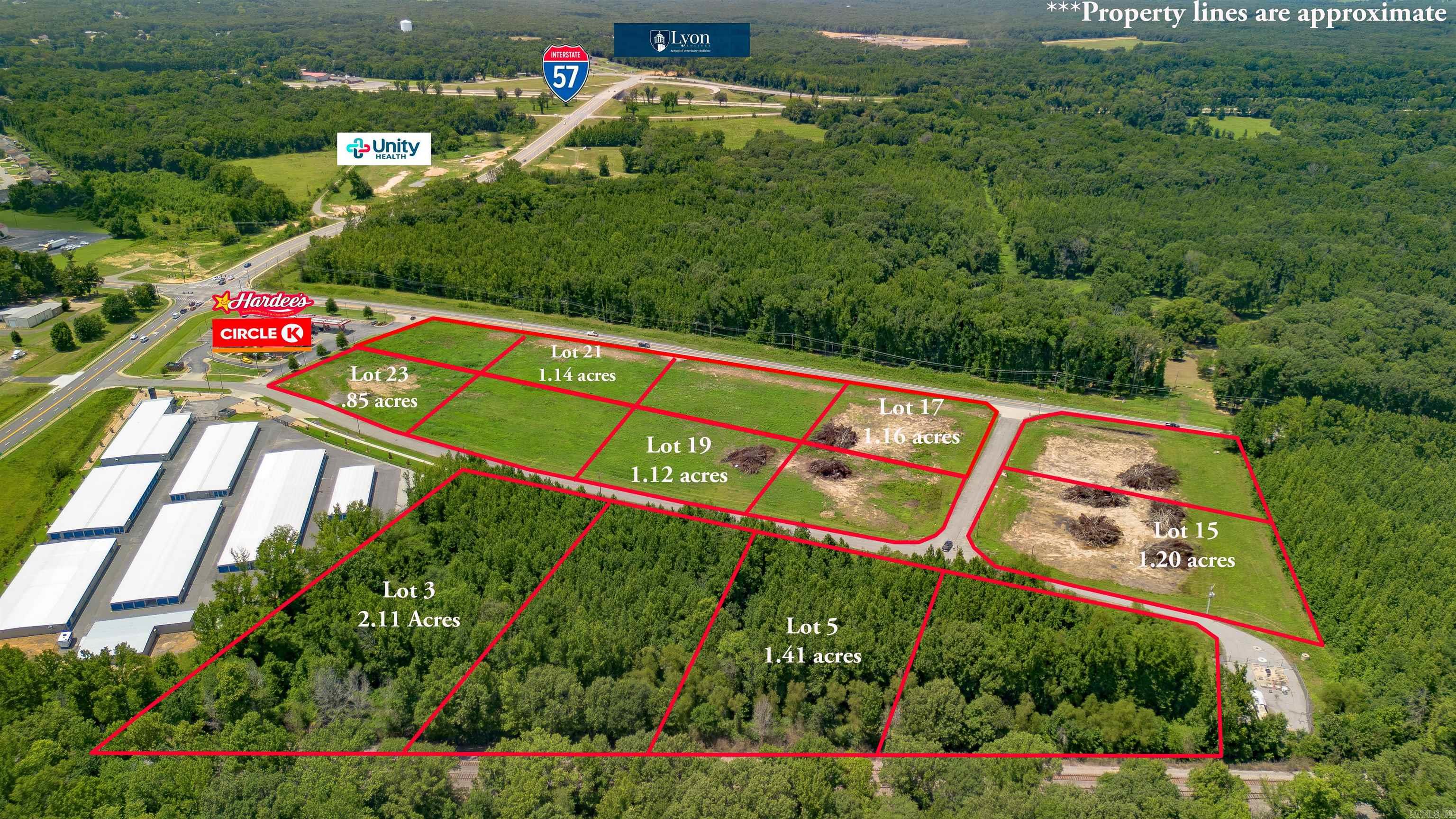Prime Commercial Lot for Sale — High-Visibility Location  Rare opportunity to own a strategic commercial development site with exceptional visibility and convenient access. This prime commercial lot offers a strong mix of traffic, accessibility, and nearby demand, positioned directly across the highway from Unity Health and along the path of Lyons College growth across the interstate. City of Cabot will install water and sewer hookup at no charge, as well as furnish building permits at no charge. AGENTS PLEASE SEE PRIVATE REMARKS