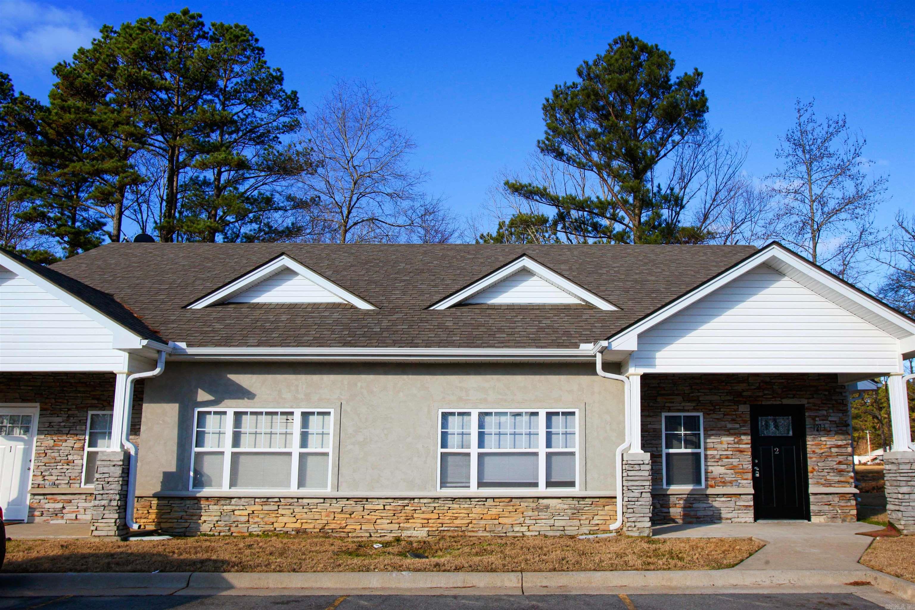Super cute newly remodeled duplex in Bryant! New flooring and paint throughout. Beautiful granite countertops. Large windows throughout that let in plenty of natural light. Covered back patio area that is perfect for enjoying days outside. COMES WITH ALL APPLIANCES!! The lease for this property is for 18 months and income has to be three times the amount of rent.  Note that this unit is currently being renovated to look like the unit shown.  Disclaimer- Please Note:  1. Due to multiple apartments available for rent, photos may differ from the available apartments. Please contact the Leasing agent to arrange a showing of available apartments.  2. All apartments are the same layout and finish, some have Granite countertops and some do not. Some have white and some black appliances.