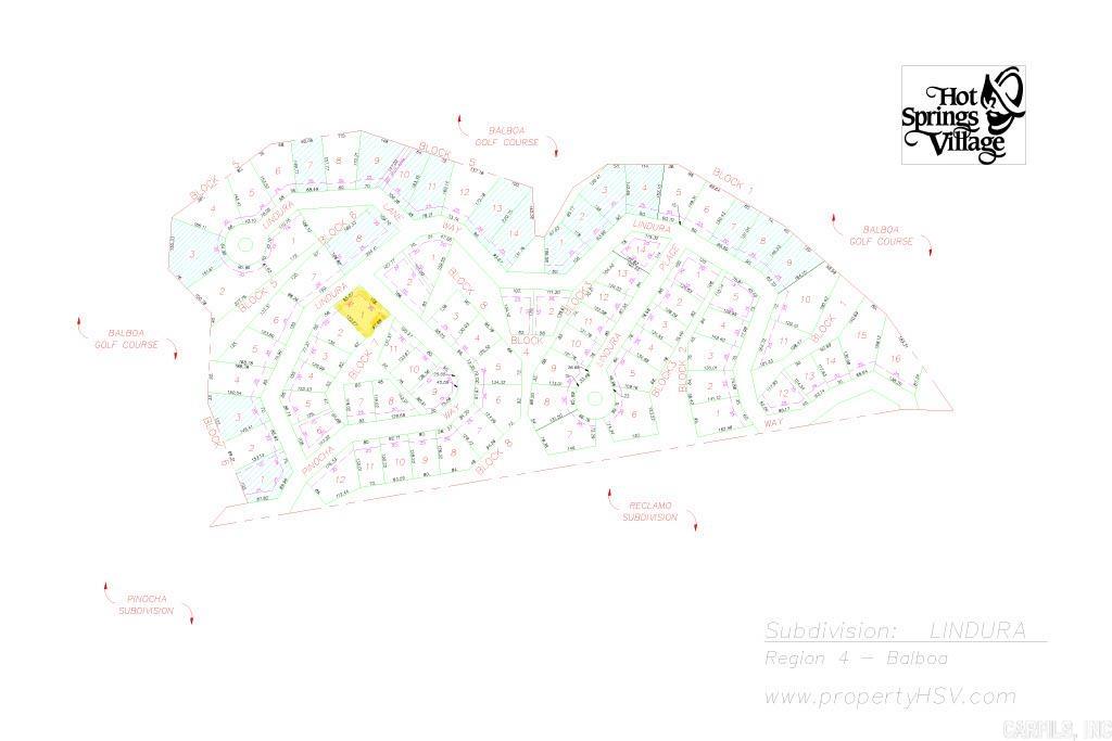 Nice, semi-sloped, corner lot on the east side of Hot Springs Village near Balboa golf course, lake, and gate. Bring your house plan & builder and build your dream home in this gated, golf community. There's a one-time buy-in fee of $300.00 for an unimproved lot for new members, which is collected at closing.
