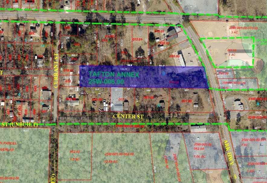 Commercial Potential almost across the street from Dollar General! All offers must be presented with Buyer's acknowledgement that Seller has members who are AR Real Estate Brokers.  No mineral, gas, or oil rights are to be conveyed. Conveyance shall be made to buyer by Special Warranty Deed.  Title insurance & survey are at buyer's expense. Sold “As Is”, No disclosure available.