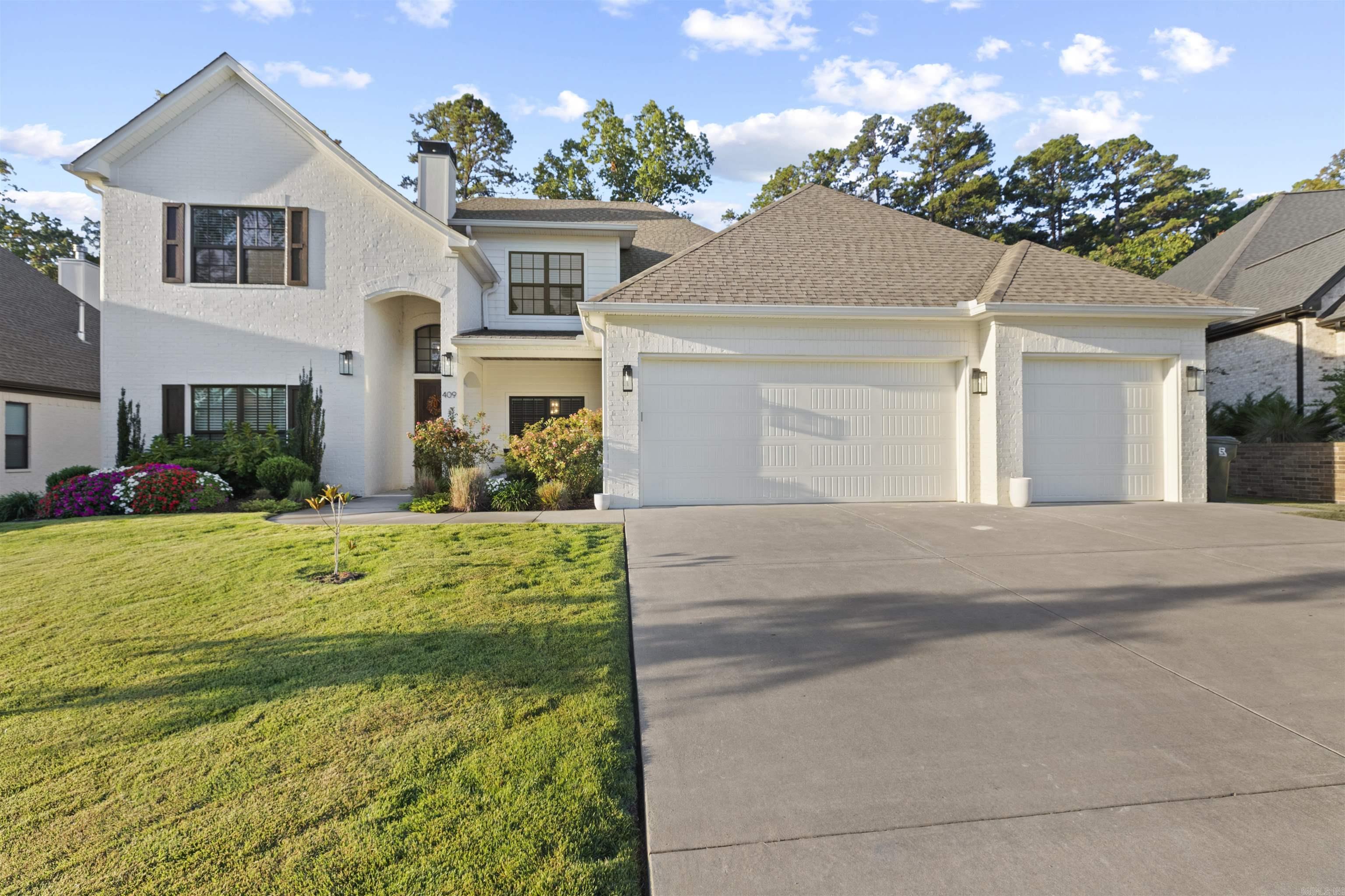 Custom built - immaculate & well-maintained. Primary BR & bath w/heated floors + 2 guest BR on main level all w/ private baths + half bath. Rare to find 3 BR 3 1/2 B on main level. 2BR, 1 B & bonus room w/ wet bar up - also wired for a projector for movie nights.  Access to floored attic storage from upstairs & pull-down s/w in garage  Open every door to see all the walk-in closets & storage. 1 closet up could be a mini-office or ideal study space. Chef's kitchen w/ all appliances (microwave drawer, double door refrig w/ ice, double wall ovens, 5 burner gas range & wine frig.  Abundance of cabinets & pantry. Greatroom FP w/ gas logs & built-in bookshelves.  Large windows offer an abundance of natural light & 9 & 10 + ceilings contribute to the open spacious feel of the home. Utility room opens into primary BR closet and offers convenient cubbies in the mudroom space opening from the garage. All appliances including washer/dryer remain. Just move right in and enjoy the family space & fabulous entertaining options. Inviting covered porch w/ WBFP & row of mature evergreens offer privacy in backyard.  Putting green for the golfer & low-maintenance turf in back yard. 1/2 bath off porch.