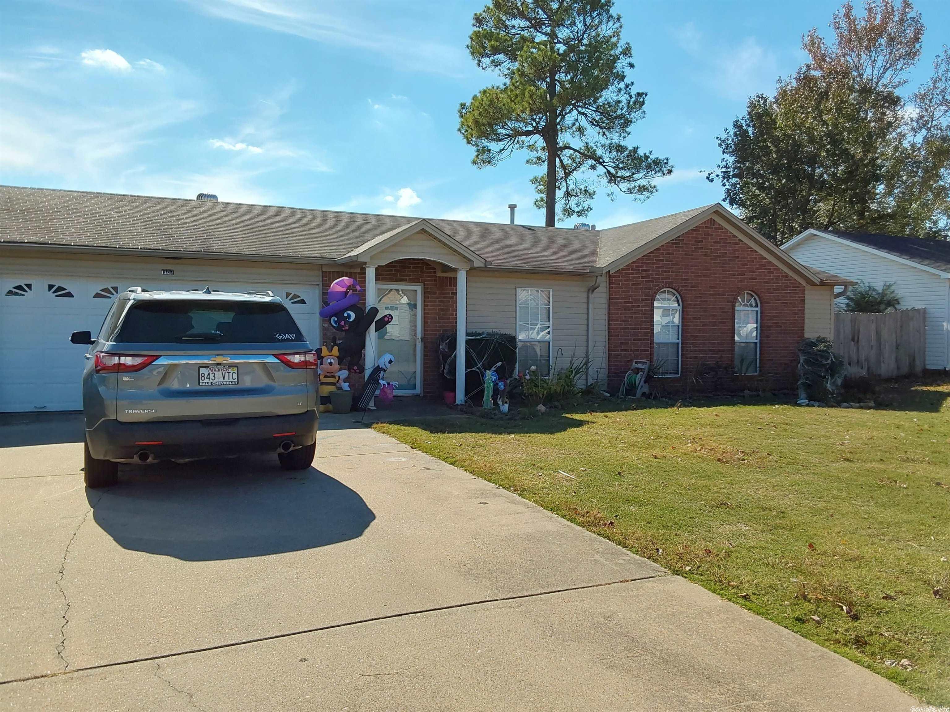 Great investment property located in Bryant school district. 3 bedroom, 2 bath, open floor plan, eat-in kitchen, bedrooms are spacious, fenced in backyard with shed, 2 car garage, concrete floors throughout. Property being sold AS IS, WHERE IS!!!