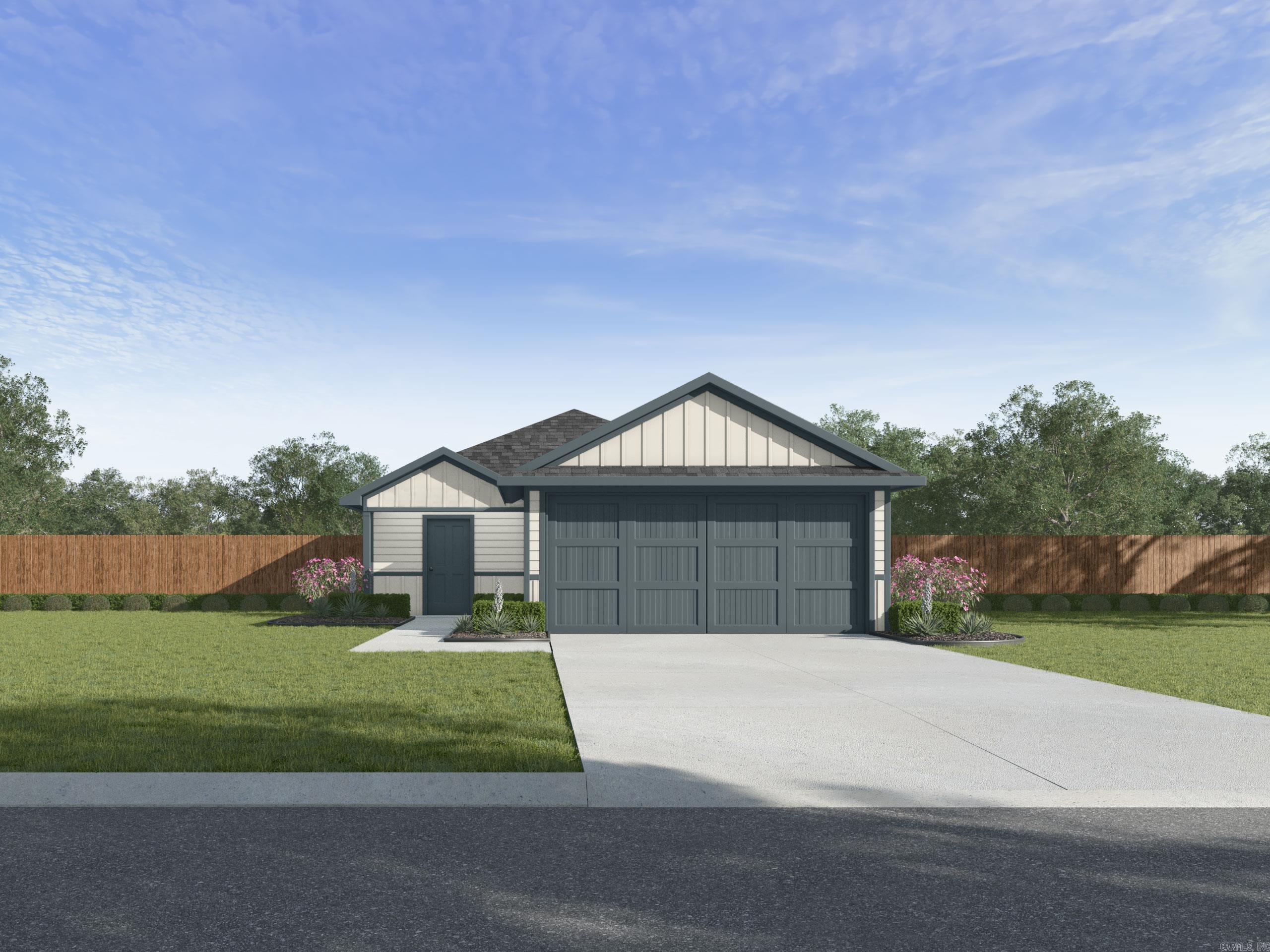 Exquisite Elkins plan in Moonlight Meadows, located in Ward, AR! These new construction homes feature modern finishes for comfortable living!  Homes will have LVP flooring and carpet.  In the kitchen and bathrooms, you’ll find beautiful granite countertops. Each home will feature Hardie® siding per plan. These homes come with a programmable thermostat! 10-year limited Homebuyer’s Warranty! Photos may be stock photos, representative of plan only and may vary as built. Annual taxes is an estimate. Taxes are TBD. HOA fees $300! $75 HOA transfer fee. Special Improvement Tax of $495 annually.