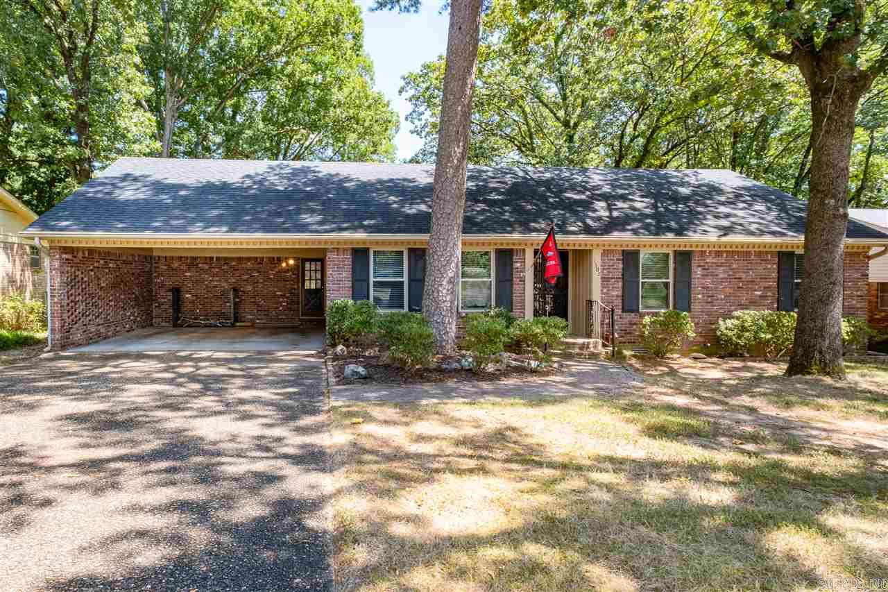 One-story, brick home in Leawood with two living spaces, huge laundry/mud room, great master suite with walk-in closet and newer windows.  The patio overlooks a private backyard that backs up to a creek and has a fenced dog run.  The carport easily accommodates two cars with room for two more in the driveway.  Conveniently located near hospitals and all that Midtown has to offer!  Measuring encouraged - square footage may not be exact.