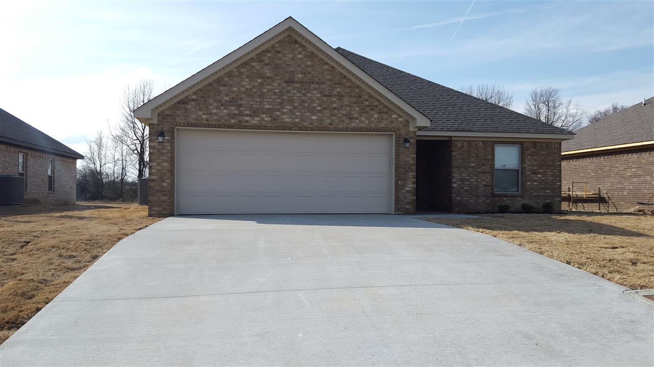 Beautiful, New Construction. This 3 bedroom / 2 bath, Brick & Siding Home features all up to date colors through out house, stainless steel appliances, Beautiful Plank Wood Water Proof floors through out Living room, Kitchen, Bathrooms & Laundry Room, Bedrooms all have Pecan Color Carpet, 2" Blinds through out the house, covered patio with fan, All fixtures are Oil Rubbed, Cabinets in Kitchen & Bathrooms & Laundry room are Antique White Soft Close Full Size Two Car Garage, fully sodded yard, front and back,