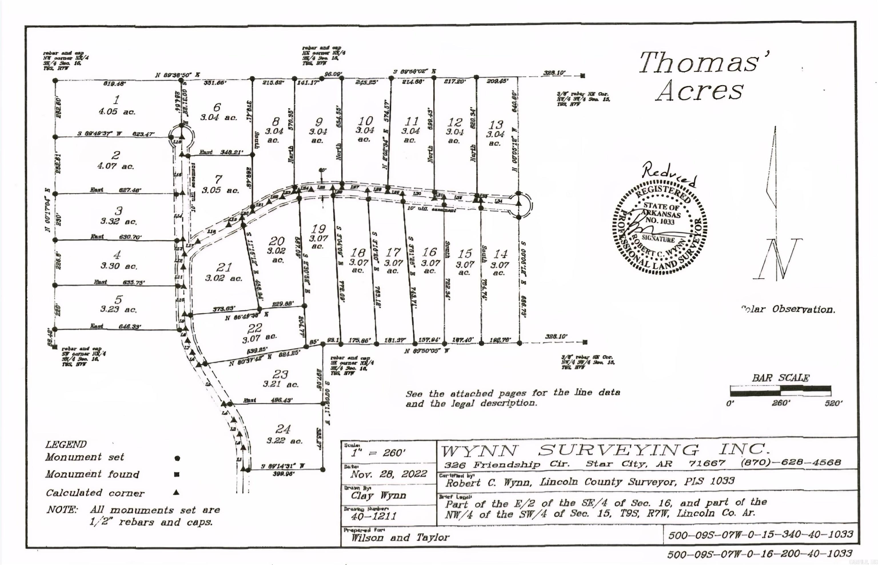 WELCOME TO THOMAS' ACRES!! STAR CITY'S NEWEST SUBDIVISION Nestled in the quiet countryside of Star City; this brand-new subdivision offers the ideal place to call home.  Every Lot is 3 Acres or more, giving you the space and serenity you've been looking for. With City Water, fire hydrants installed for lower Insurance rates, Restricted Covenants to protect your property's value.  Be the first to choose your lot for building your new dream home now or secure your spot for the future!!  Agent See Agent Remarks.