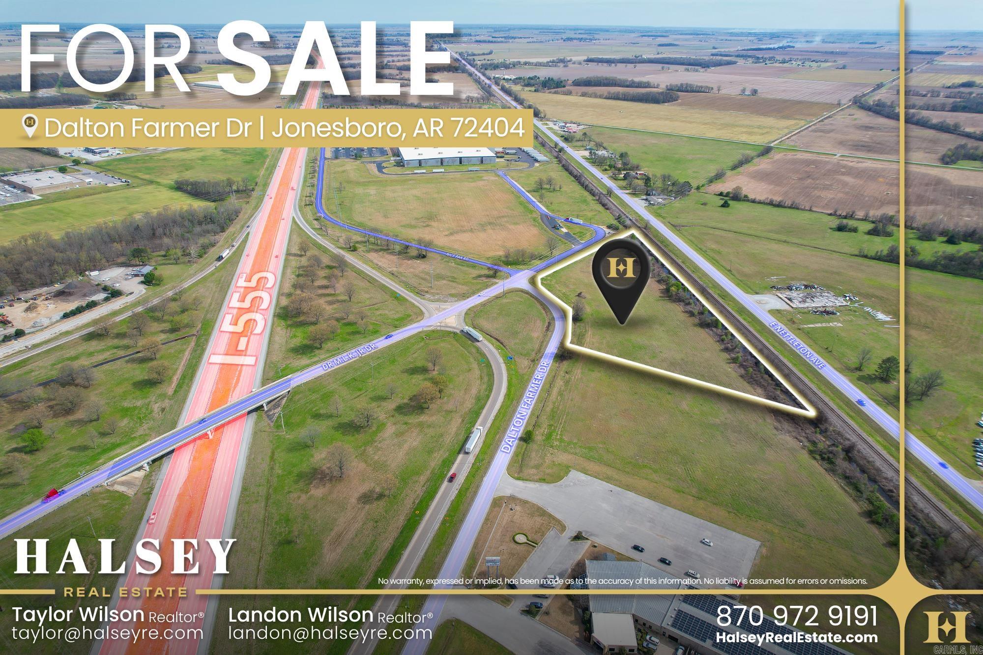 6.29 acres of I-1 zoned land located just off the I-555 interchange at Dalton Farmer Dr. The site offers immediate interstate access with direct connectivity to Highway 49, supporting efficient regional and interstate travel. Positioned within an established industrial corridor surrounded by major employers and distribution users, the property benefits from consistent activity and strong infrastructure. The site is flat, usable, and can be subdivided to accommodate a range of industrial or commercial uses. A well-located opportunity suited for warehouse, distribution, manufacturing, or service-related development.