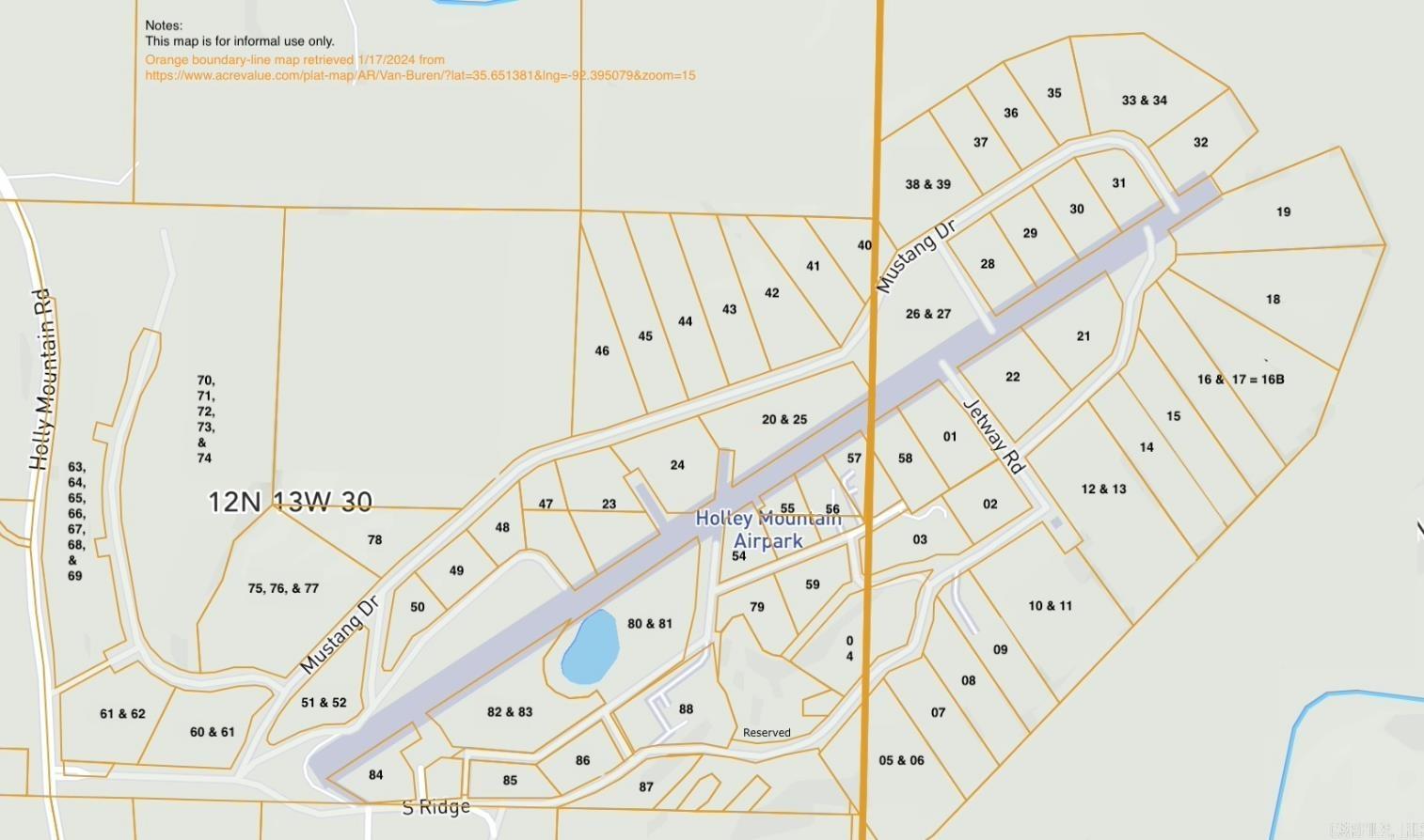 Holley Mountain Airpark - Land