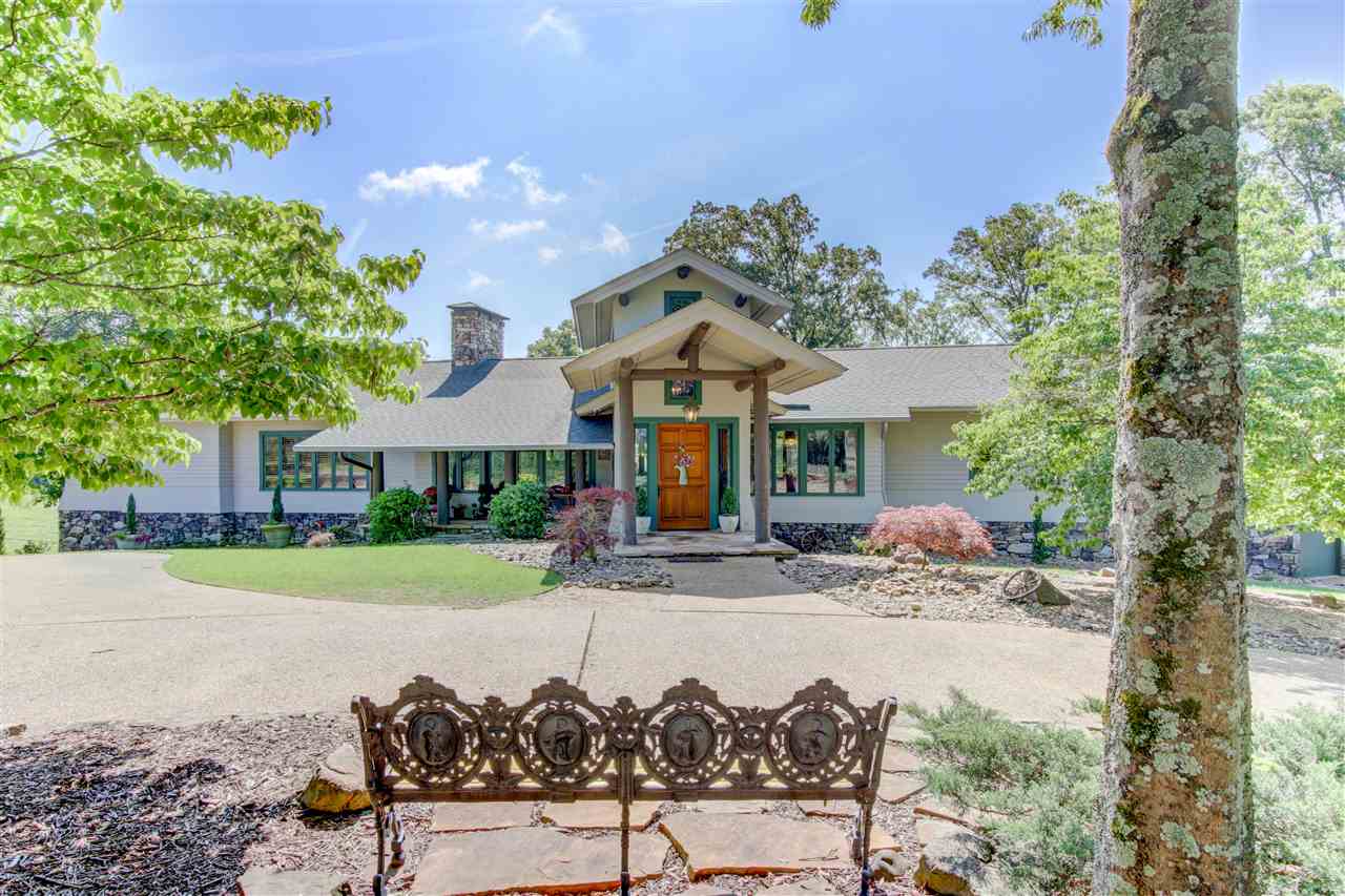 GORGEOUS home & 115 +/-acre farm only 15-20 min from Hot Springs, Lake Ouachita, & Glenwood. Sellers would consider selling less land w/ house which has walnut hardwood floors, wood columns & vaulted wood ceiling, lrg master suite w/ sunroom,  huge deck & patio area w/ outdoor kitchen space, zoned geothermal heating/air, & extra outdoor wood burning furnace. 800 sqft guest house w/ bathroom sits above additional garage. House on city water, separate well for farm & 2 septic tanks. 192 x 68' Barn w/ 2...