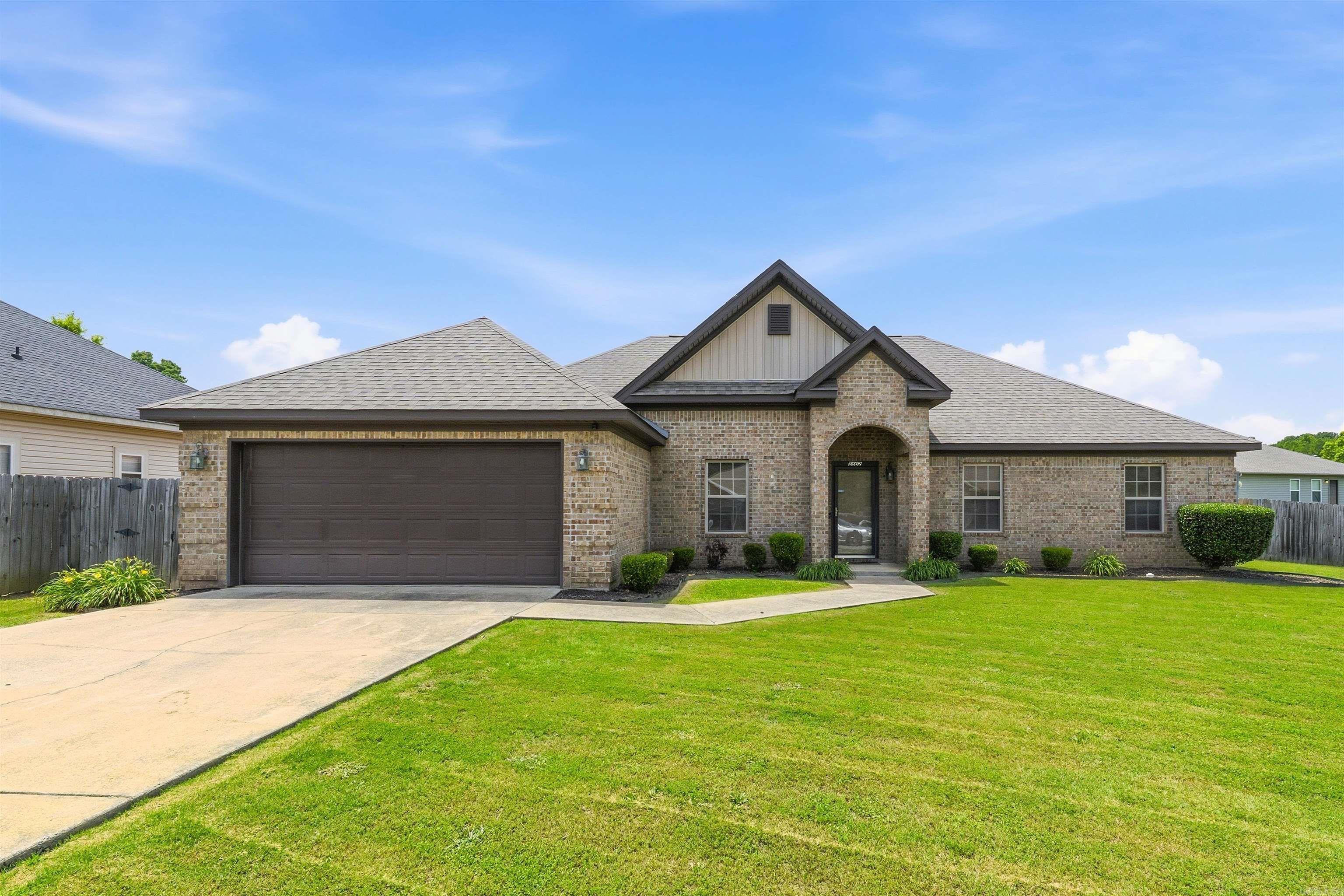 Amazing opportunity to move up to your new home in Bryant!!Great home in OAK GLENN Subdivision of Bryant, AR! This wonderful ONE LEVEL home custom built by Ferguson Home Builders features Formal Dining room, 4 bedroom/2bath great room that opens into a Classic Chef's kitchen complete with eat in kitchen dining as well.  Home has wonderful gas logs fireplace in family room.  Split floor plan with huge  Primary ensuite features spa tub, double vanity,  and oversized closet system.  Level yard with spacious patio for entertaining family and friends.  If you don't need a formal dining room this room would make a spacious home office/study, or home gym, or crafting room, or playroom for the kids.  If you have been looking for a home in Bryant then look no further.  Call this one Home Sweet Home! Roof less than 5 years old.  Updated Primary bedroom flooring with Luxury vinyl plank.  Refrigerator negotiable.