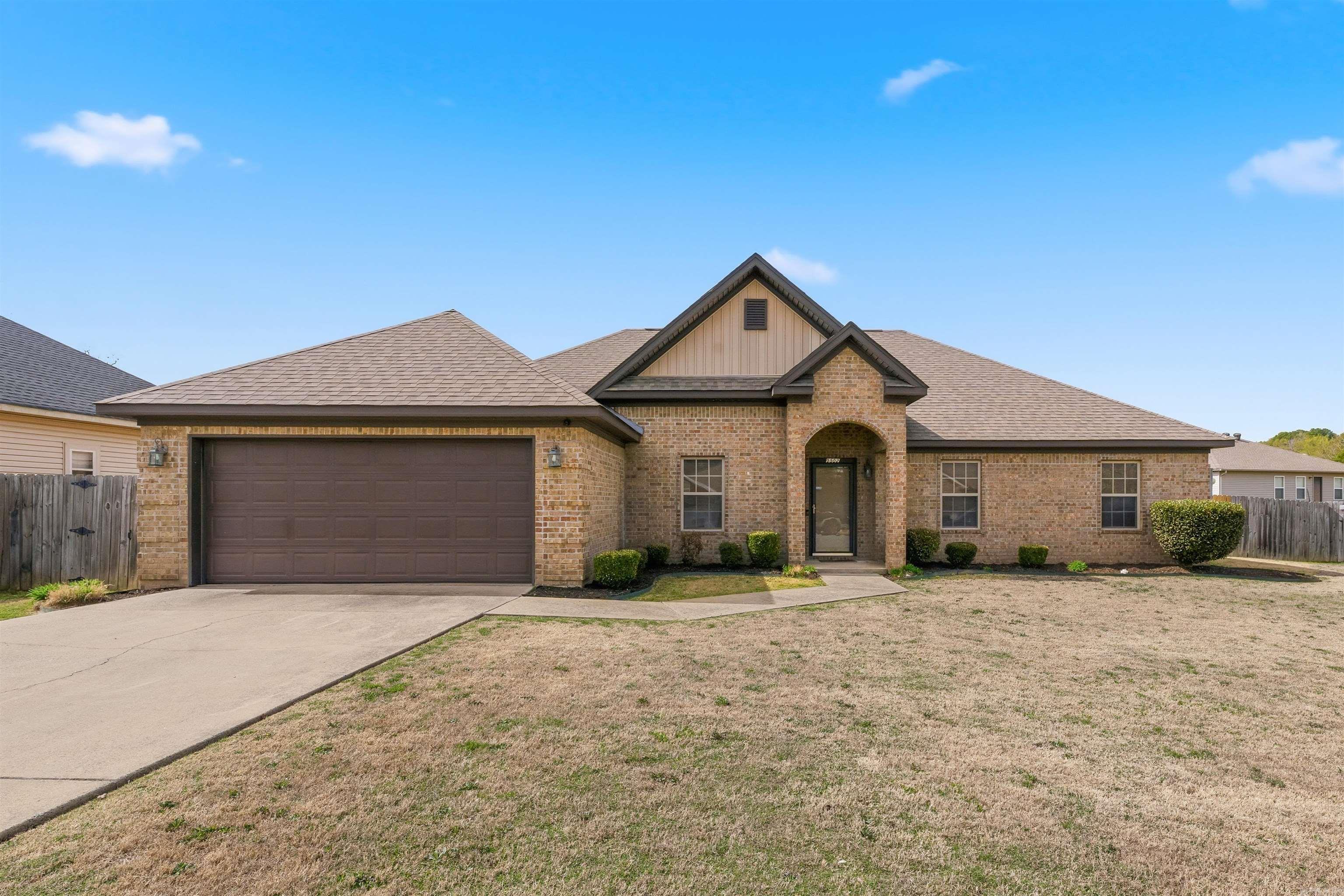 Amazing opportunity to move up to your new home in Bryant!!Great home in OAK GLENN Subdivision of Bryant, AR! This wonderful ONE LEVEL home custom built by Ferguson Home Builders features Formal Dining room, 4 bedroom/2bath great room that opens into a Classic Chef's kitchen complete with eat in kitchen dining as well.  Home has wonderful gas logs fireplace in family room.  Split floor plan with huge  Primary ensuite features spa tub, double vanity,  and oversized closet system.  Level yard with spacious patio for entertaining family and friends.  If you don't need a formal dining room this room would make a spacious home office/study, or home gym, or crafting room, or playroom for the kids.  If you have been looking for a home in Bryant then look no further.  Call this one Home Sweet Home! Roof less than 5 years old.  Updated Primary bedroom flooring with Luxury vinyl plank.  Refrigerator negotiable.
