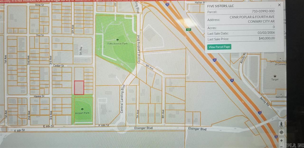 This is property is also located within walking distance to where the new Aquatics Center is now being built.CLONED LISTING    ZONED R-2  Properties highlighted in RED -Prime Wooded lots  located by the old airport, airport softball field, and 5th ave park / splash pad. Great for building duplexes  or residential homes etc.. This is property is also located within walking distance to where the new Aquatics Center is now being built.  Lots 1- 8 Hays ADD Blk 20 ( CRNR Cedar & Fourth Ave)    Lot 9- 16 Blk 20 Hays ADD ( CRNR Poplar &  Fourth Ave)    Lots 25-29 Blk 19 Hays ADD ( Fourth Ave)        Lots 30,31,32  Blk 19 Hays ADD ( 512 C Third Ave)    Conway AR 72032 Faulkner County