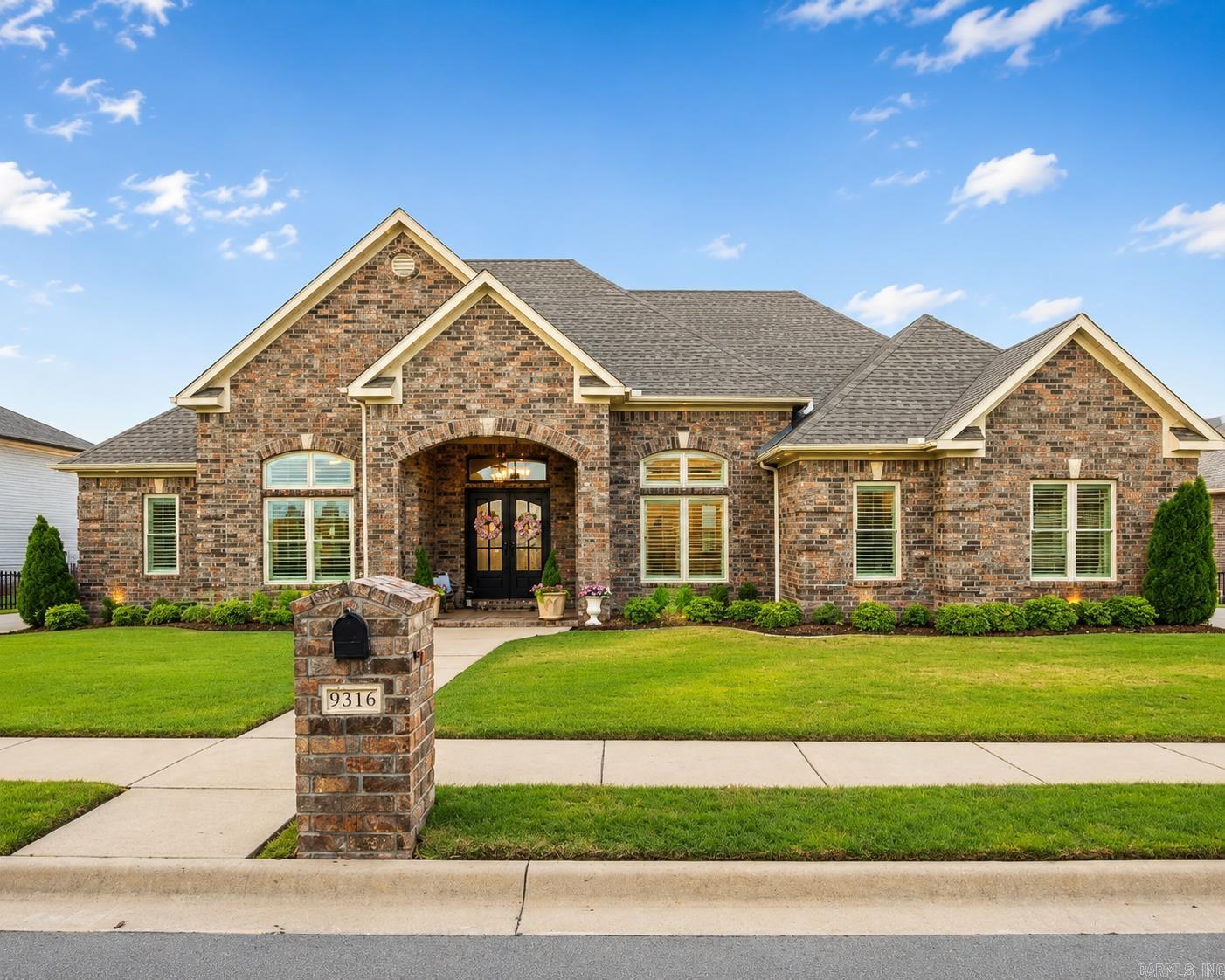 Welcome to this beautifully updated home in the gated community of Millers Pointe w/scenic valley views,timeless finishes &exceptional attention to detail throughout! Situated on over half an acre,all-brick home,side-load 3 car garage,custom cornerstone accents,exquisite landscaping,sprinkler system & stunning dble iron front doors.Inside you’ll find hardwood floors,soaring 10’ & 12’ ceilings,extensive crown molding, plantation shutters,recessed lighting & custom trim work throughout.The spacious living area features a massive see-thru gas fireplace shared w/informal dining area.The updated kitchen w/quartz countertops,custom cabinetry,island w/built-ins,stainless Profile appliances,gas cooktop,subway tile backsplash,decorative vent hood & walk-in pantry.The private primary suite includes scenic views,spa bath w/quartz vanities,whirlpool tub,walk-in tiled shower & oversized custom closet.Secondary bedrooms w/Jack & Jill bath access & custom built-ins.The heated & cooled 3rd car garage was previously used as mother-in-law quarters.Outdoor living w/extended covered composite deck,TV area,iron railing,pull-down shades,lower patio access,landscaped fenced backyard & under-house safe ro