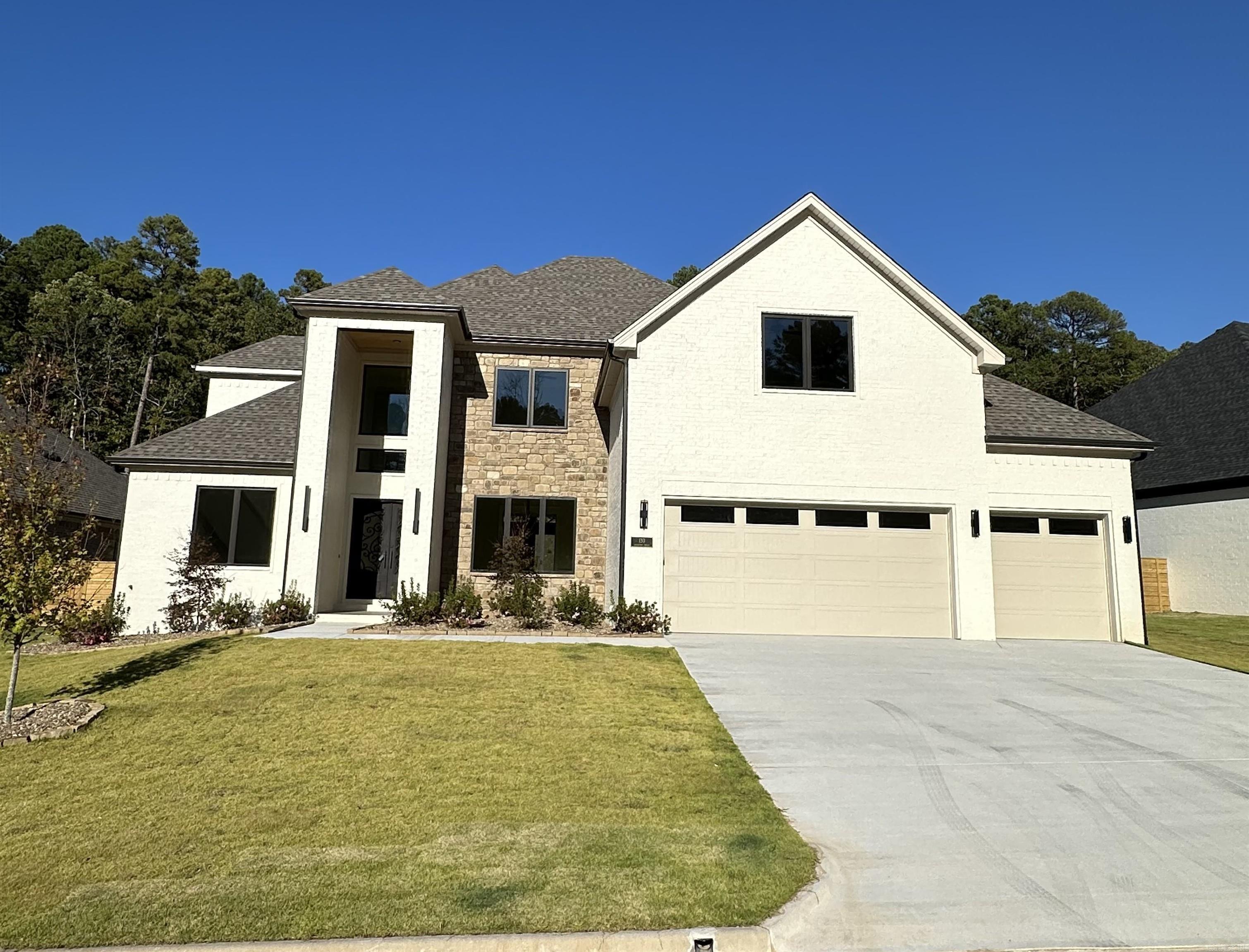 Fabulous new construction located in the beautiful neighborhood of Abington Court in Chenal Valley. Gorgeous inside and out and fantastic floor plan!  Spectacular living spaces, with two story great room with fireplace flanked by custom bookcases, Gourmet kitchen with large island and top quality appliances. Banquet dining room, Spacious primary with luxurious bath located on the main level along with full guest suite.  Upstairs two large bedroom suites with playroom/media.  Beautiful lot backs up to green area. A wonderful place to call home!