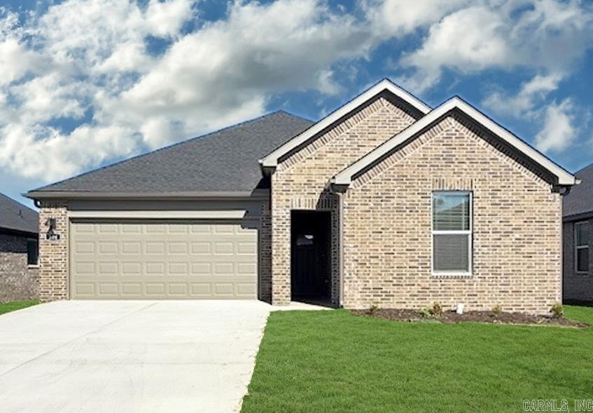 Lovely Leslie plan! Indulge in the ultimate living experience at The Reserve at Country Club. These meticulously crafted single-family homes are designed to offer unparalleled comfort, luxury, and convenience. Located on the serene southeast side of Maumelle, you will find yourself surrounded by breathtaking natural beauty, yet only minutes away from schools, world-class golf courses, and a plethora of dining options. Come and experience the lifestyle you've always dreamed of in a brand-new home in The Reserve at Country Club! These homes will be 4 sides brick! Exquisite quartz counters in the kitchen and bathrooms, beautiful kitchen backsplash and 42'' cabinets. The primary bathroom features a lovely walk-in shower, and separate bathtub! You’ll find a ceiling fan in the primary bedroom and living room and LVP throughout common areas with carpet in bedrooms and closets. This home features an electric fireplace!  These homes feature a programmable thermostat! Tax amount TBD. $400 annual HOA fee with $75 transfer fee. HOA fees cover management and other. Photos are representative only and may vary as built. Tax amount TBD.