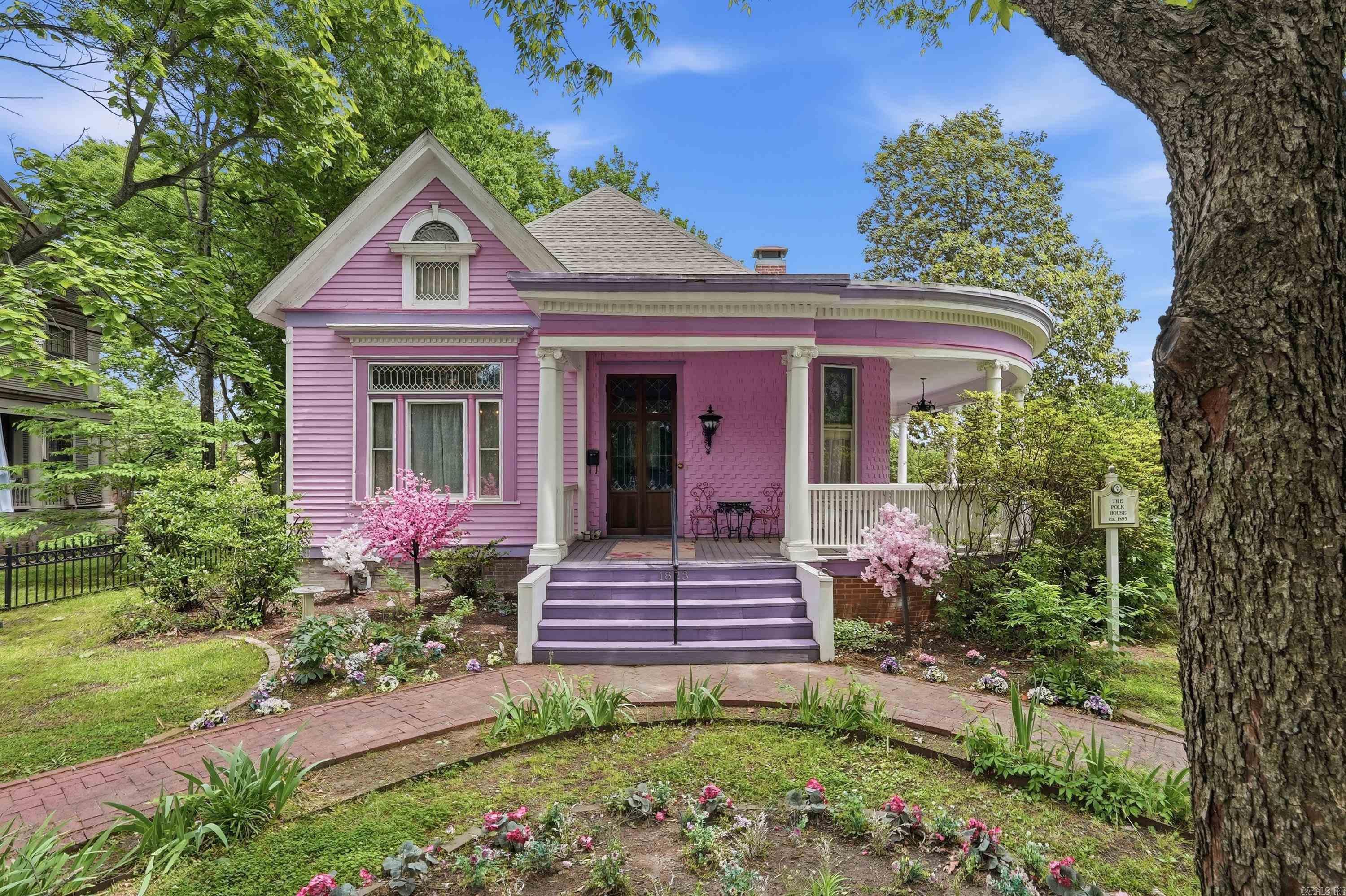 Historic home built in 1895 offering 3 bedrooms, 2 bathrooms, and approximately 2,605 sq ft. Features include refinished floors, updated lighting, and three fireplaces with refinished mantels. Fresh interior and exterior paint.  Recent updates include plumbing, electrical panel, foundation work, ductwork repairs, and roof 8 years old. Double-pane windows.  Conveniently located in Little Rock with easy access to local amenities.