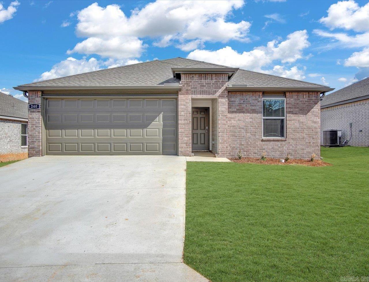 Charming Conway Plan in The Villas at Hope Valley! Beautiful, new home in Hensley, Arkansas. These new construction homes feature open floorplans for comfortable living! You’ll find LED Lighting throughout; a programmable thermostat and homes will have LVP flooring with carpet in the bedrooms! The kitchen features 30-inch cabinets with granite kitchen countertops with 4-inch backsplash, chrome plumbing fixtures, and an undermount kitchen sink! Lovely Primary bedroom with a fabulous ensuite with walk-in shower, granite counters, and a walk-in closet! Brick exterior with Hardie® fascia per plan and architectural shingles. Special Builder warranty. Photos may be stock photos and may vary as built. HOA fees will be used for management. Taxes and parcel TBD.