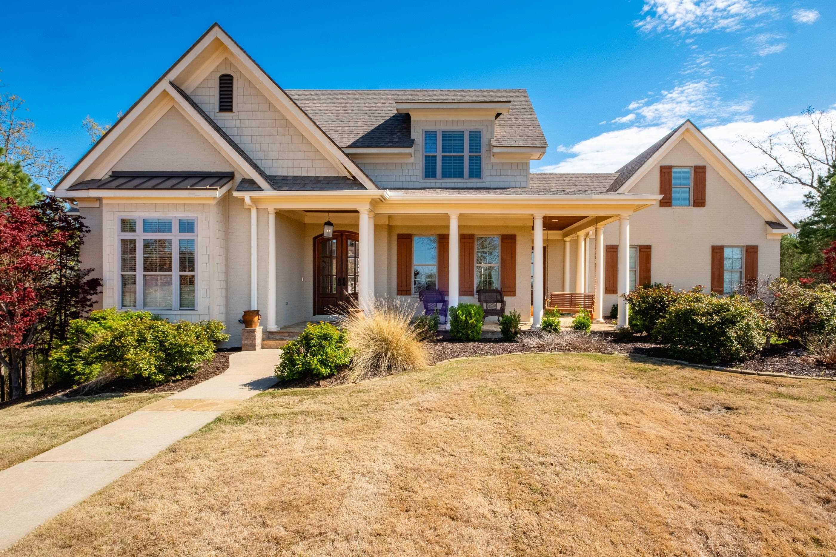 Welcome to this Southern Living style charmer!, This stunning 4-bedroom,4-bath home offers over 3,000 square feet of thoughtfully designed living space, surrounded by lush greenery that provides both privacy and serenity.  On the main level you’ll find a gorgeous primary suite complete with a spacious ensuite bath, as well as an office with beautifully vaulted ceilings.  The open-concept layout flows seamlessly, featuring a well-appointed kitchen, generous living room, and elegant dining spaces.  Upstairs features three additional bedrooms and two full baths providing ample space for family or guests.  In addition, the bonus room could be used as a home office, gym, media room, or playroom, adding even more value and versatility to this exceptional property.  Outside you’ll love the in-ground pool nestled among mature greenery.  The expansive outdoor space is steps away from the fantastic outdoor amenities that Waterview offers!
