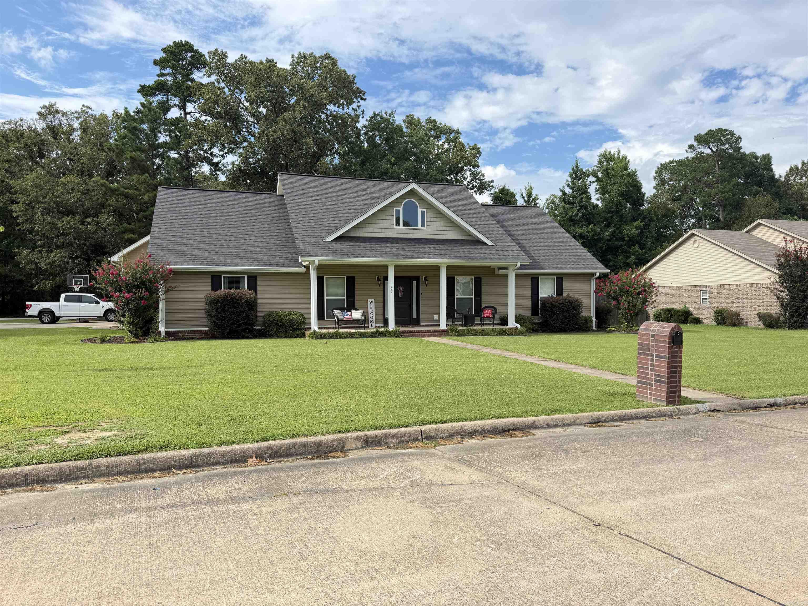 Welcome home to this beautifully maintained 4-bedroom, 2 and a half-bath home nestled on a spacious corner lot in a highly desirable subdivision. Offering the perfect blend of comfort and style, this home features beautiful updates throughout, elegant crown molding, and a spacious master suite complete with a relaxing garden tub. Upstairs, you'll find a large bonus room that offers endless possibilities—ideal for a home office, workout room, playroom, or even a fifth bedroom as it is currently being used. Step outside to enjoy the fenced backyard, perfect for entertaining, pets, or play, along with a convenient storage building for all your extra storage needs. This move-in-ready home is one you won't want to miss!