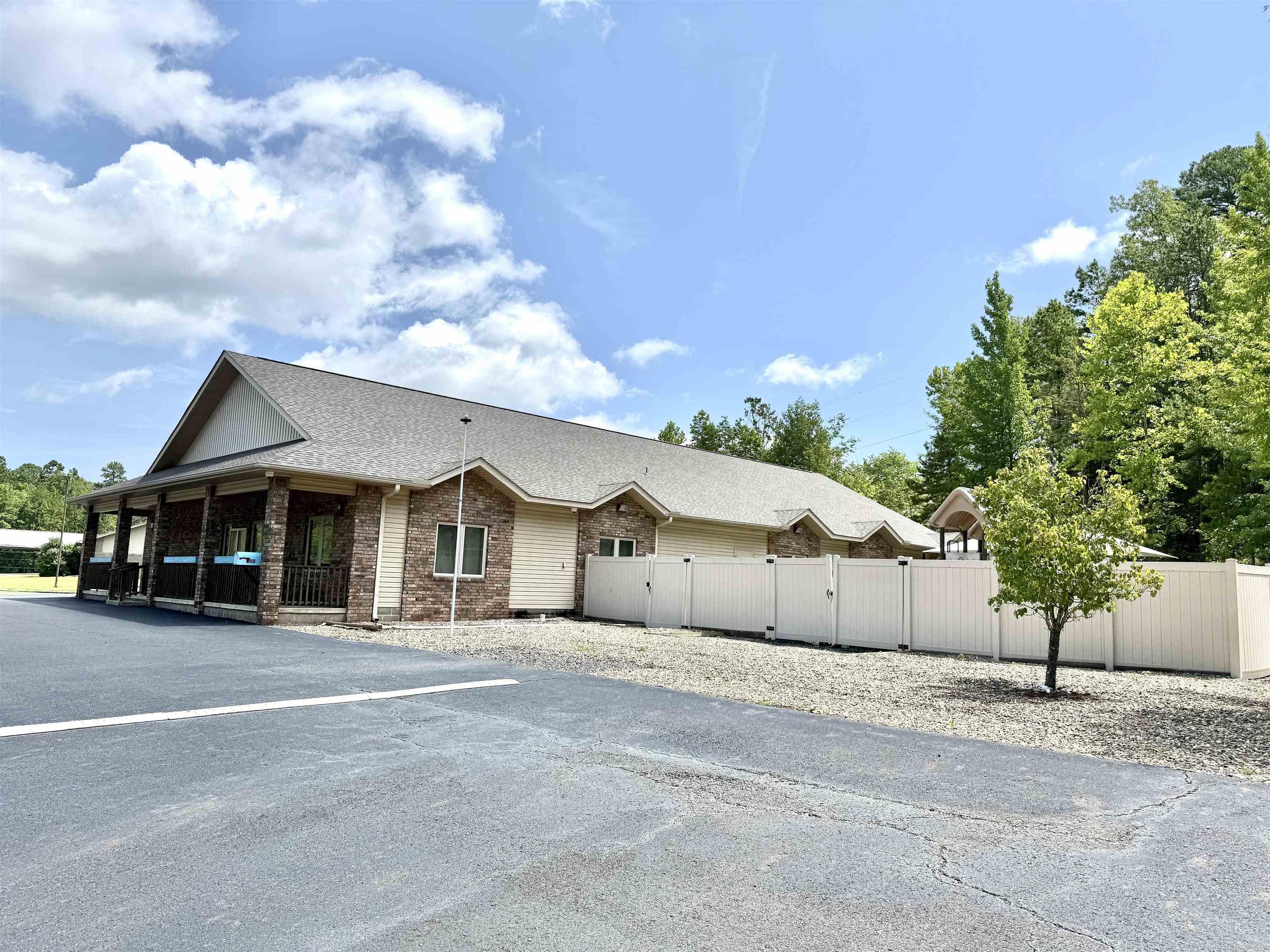 Located in Hot Springs Village a gated community you will find the former day care facility that is all set ready for a new owner.  This 5000 sq ft building can be converted to offices should you desire.  There is a separate out building great for additional storage. Please see Documents for deed restrictions.
