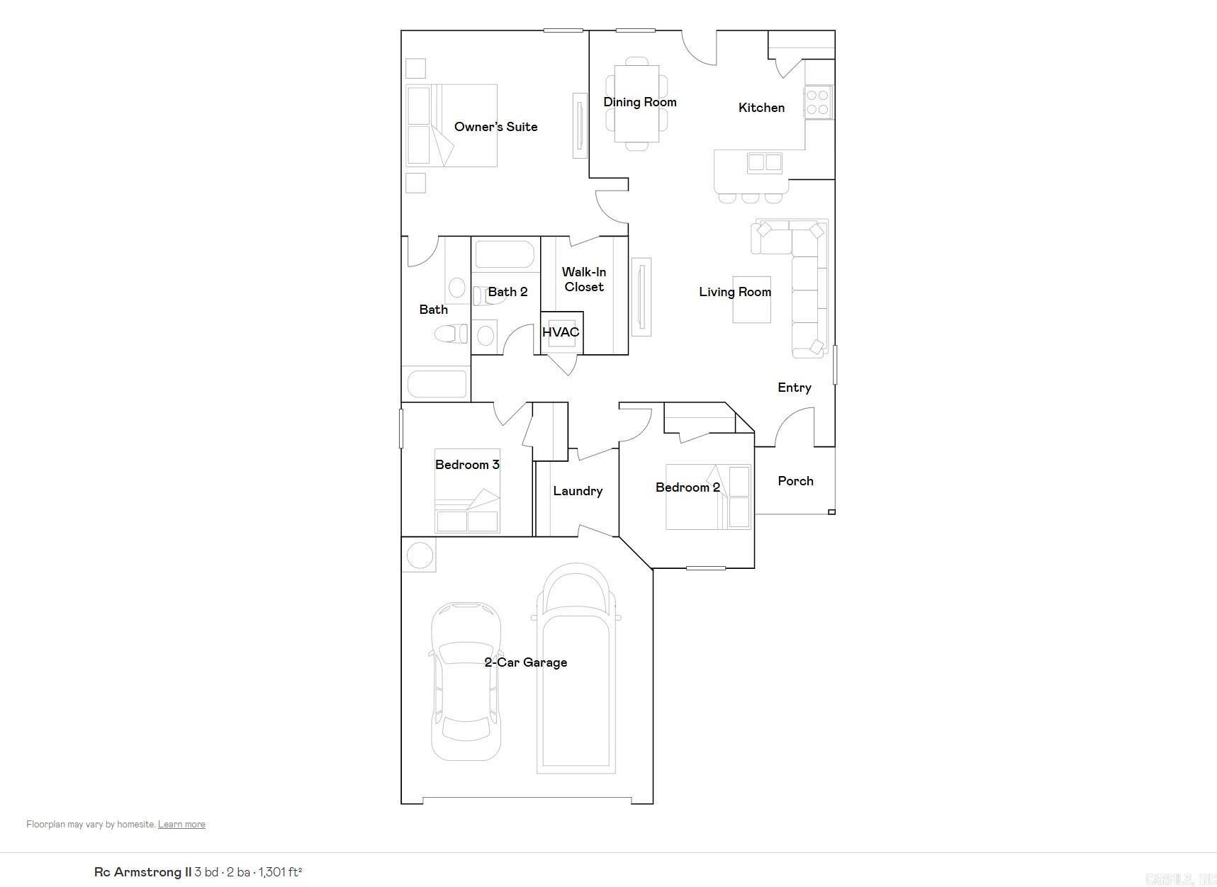 The Armstrong II plan is a meticulously crafted single-story home that harmonizes comfort, practicality, and visual charm. Boasting an open floor design, it includes 3 bedrooms and 2 bathrooms, facilitating seamless flow throughout. A spacious living area invites relaxation and social gatherings, while a walk-through laundry room accessible from the garage enhances convenience. The fully equipped kitchen stands out with generous counter space and an inviting eat-in dining area, fostering effortless culinary experiences and family interactions. Discover more about the Armstrong II plan to envision how it could complement your lifestyle today!   **SEE SHOWING REMARKS & AGENT REMARKS FOR IMPORTANT INFORMATION**