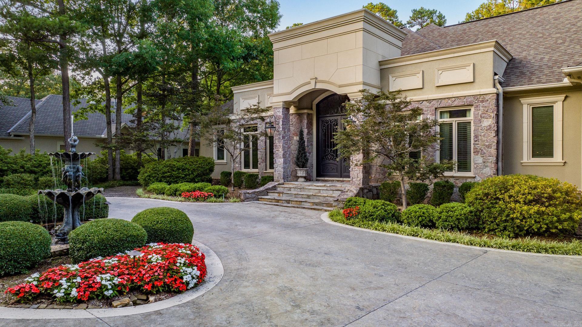 Spectacular Chenal Valley Golf Course home!  Beautiful inside and out with attention to every detail. This custom-built home provides the ultimate atmosphere for exceptional family living and entertaining. Stunning entry. Gorgeous living with fireplace and wall of windows, banquet sized dining. Gourmet kitchen with center island adjacent sunny family room and light filled breakfast. Sep. living/media room. Home office, Luxurious spa inspired primary suite with double walk ins on the main level along with two guest suites.  Upstairs: media/game room along with two additional bedroom suites.  Fabulous panoramic views of golf course and expansive landscaped grounds. 4 car garage.