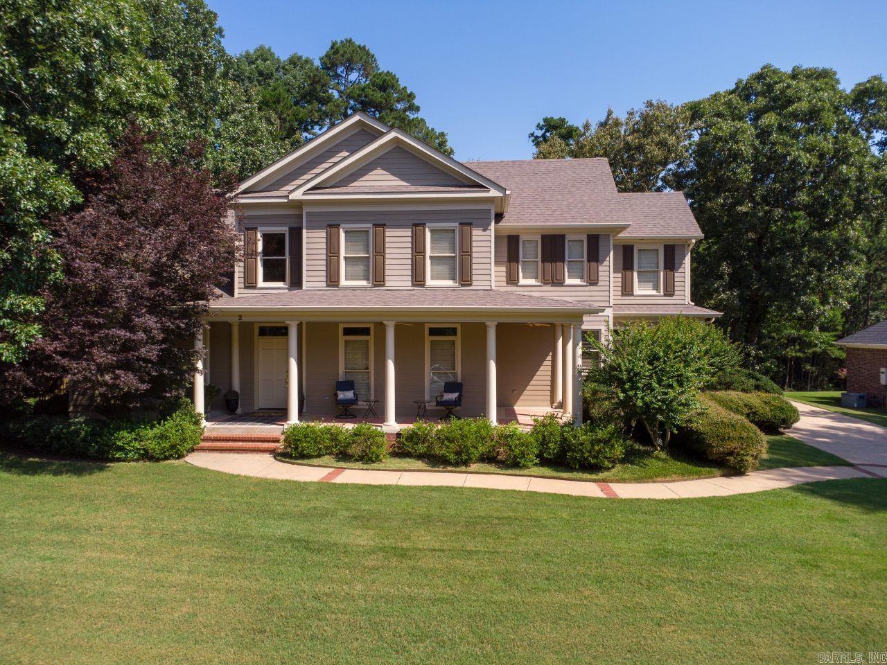 Welcome home to 2 Witry Court in Little Rock's Chenal Valley "Witry Court" subdivision. Nestled in a small gated community of 9 exquisite homes in Chenal, this stately home is the face of Witry Court! You'll know you've arrived someplace special.  A beautiful and spacious single-family home on a flat lot, located behind the gates of Chenal's Witry Court. This house features a spacious and versatile floor plan. The main level includes a dining room, living room, kitchen with eat in area, large pantry, master suite and an office. Upstairs, you'll find 3 bedrooms.  1 bedroom with its own bath.  Other 2 bdrms share jack and jill bathroom.  There is also a large bonus room "currently used as another bdrm", with its own bathroom. The home has beautiful updates, inside and out, including a new roof in 2025.  It offers three car garage, fenced in backyard with privacy, and covered back patio and deck.  Close to all West Little Rock amenities, including Chenal Country Club, Promenade and Costco. It is within walking distance of the Chenal Valley playground and swimming pool.