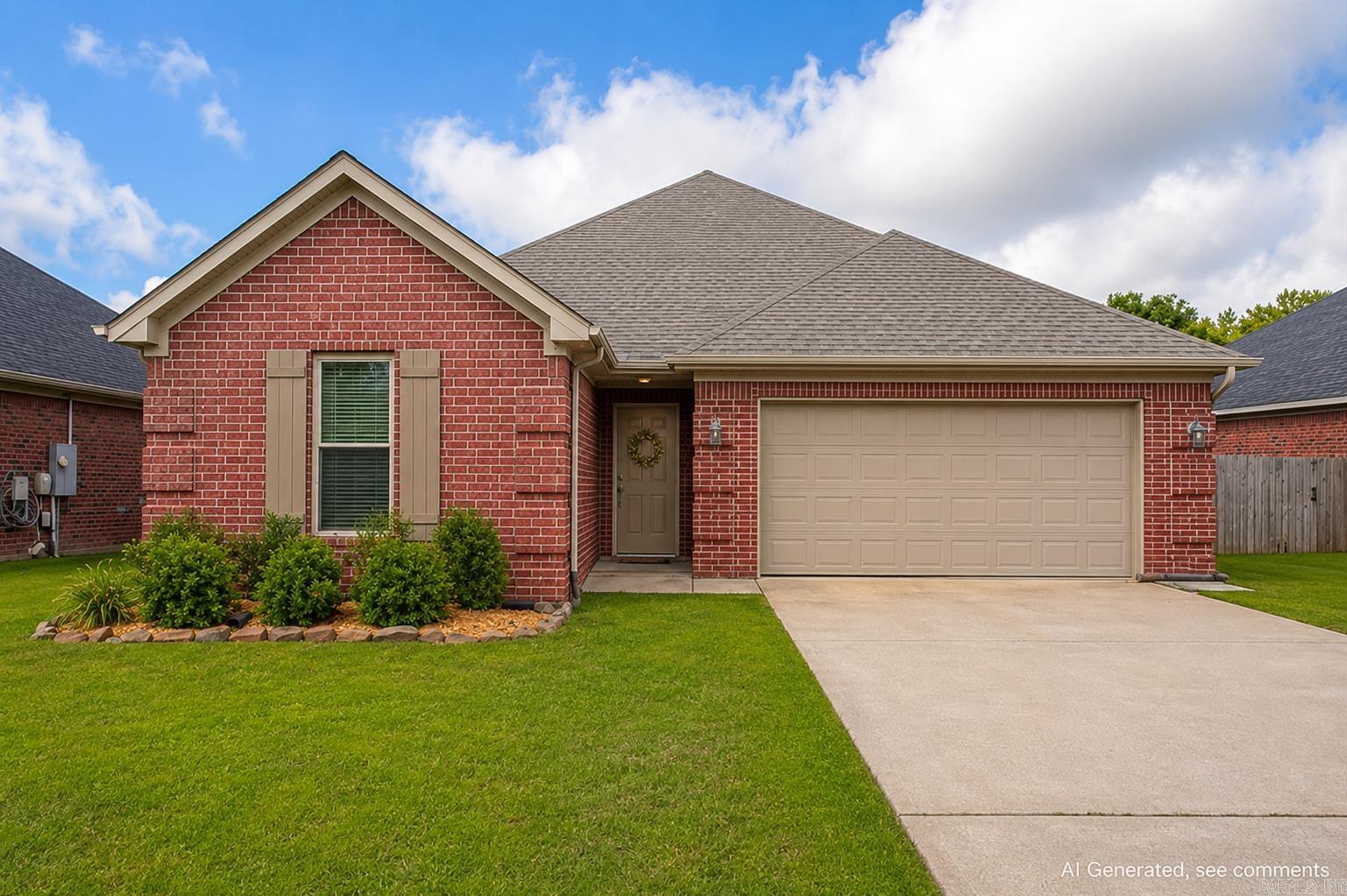 THE FIRST 4 PICTURES HAVE BEEN AI GENERATED.  SELLER IS THE PROCESS OF PAINTING SHUTTERS WARM TAUPE. THEY ARE CURRENTLY BLUE.  Move-in ready and loaded with updates! This super clean home features the highly sought-after split floor plan along with a NEW ROOF, HVAC ('24), and NEWER WINDOWS ('21) throughout. Beautiful European Oak hardwood floors run through the living areas and primary bedroom, with detailed crown molding throughout the home. The kitchen offers quartz countertops, farmhouse sink, pantry, new dishwasher, and new microwave. Additional features include a tankless water heater and new Hunter ceiling fans in the bedrooms and living room. Spacious primary suite includes double vanities, jetted tub, walk-in shower, and separate his-and-her closets. Enjoy the large, flat, fenced backyard with peaceful pond views!