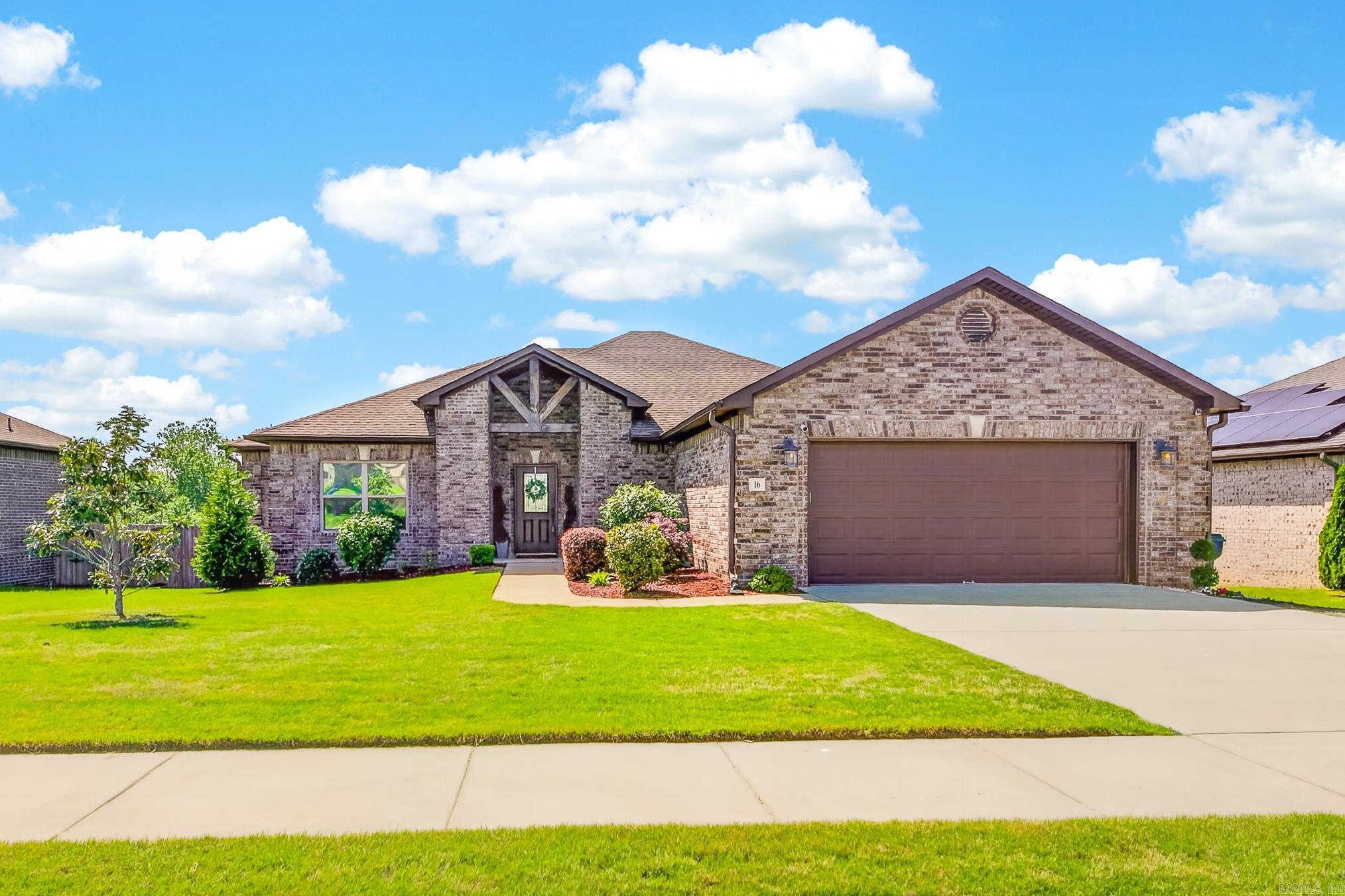Don’t miss this beautiful home located in the desirable Heritage Meadows neighborhood located within the Cabot School District. This well maintained property features a split, open floor plan with 3 bedrooms, 2 bathrooms, and 1,928 square feet of living space. The inviting living area is spacious and welcoming, complete with an electric fireplace and plenty of room for both relaxing and entertaining. The kitchen is thoughtfully designed with granite countertops, stainless steel appliances, large island, farmhouse sink, under-cabinet lighting, and abundant storage including three large pantries. Just inside from the garage entrance, you’ll find a functional drop zone with cubbies, perfect for organizing jackets, shoes, and backpacks, adding everyday convenience. The primary suite offers a private retreat with generous space, a double-sink vanity, soaking tub, walk-in shower, and an oversized walk-in closet with built in shelving. Additional bedrooms are well sized and thoughtfully positioned for comfort and privacy. Enjoy evenings on the covered back patio overlooking the private backyard, and keep your lawn looking its best with a sprinkler system installed in the front yard.