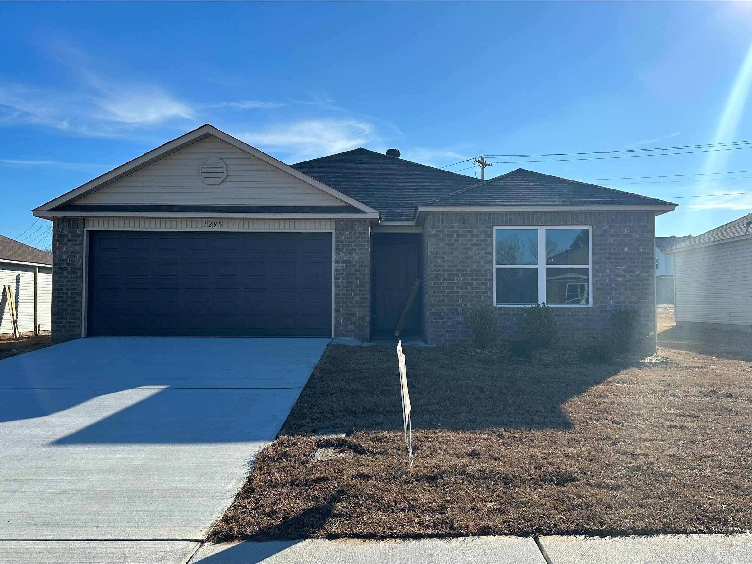 Taylor plan  Upgrades in this home:  14x10 uncovered patio, plumbing faucet upgrade 2, door bell, 2 added 110v outlets, HVAC rigid duct upgrades, laminate flush bar top in Kitchen, Luxury Vinyl Plank flooring in wet areas and Living Room and adjacent hallways, raised ceilings in Living Areas per municipal requirements, Cheyenne style interior doors, baseboards level 2, LED disk lights in Living Room, full sod, smooth top range.