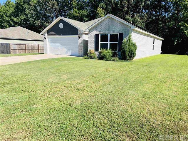 Practically new 3 bed 2 bath home move in ready in the heart of Cabot. Conveniently located and close to everything. Master bedroom has 2 walk in closets. LVP throughout the living room, kitchen, bathrooms, and laundry. Carpet in the bedrooms. Stainless steel appliances. Vaulted ceiling. Quiet back yard that backs up to a green space. Solar panels so limited electric bill.  Pets with approval. Credit/Background checks required.  Minimum 1 year lease
