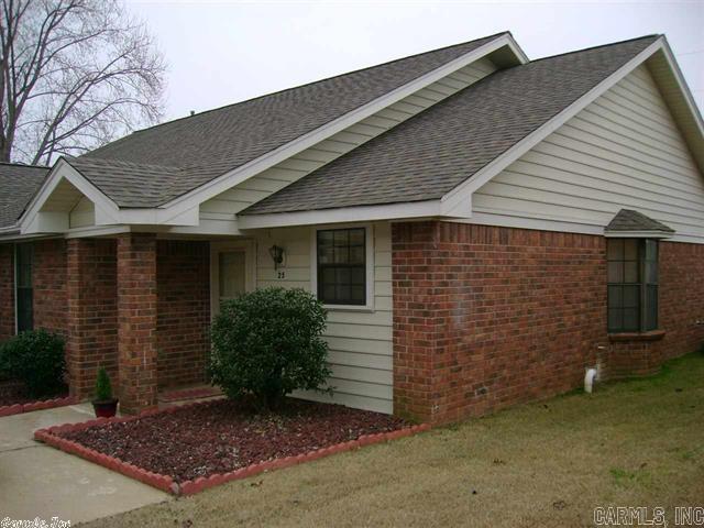 Great location.  Cute Condo with Bay Window, nice size living area & spacious bedrooms. Walk in closet in Master Bedroom.  Small Bonus room for sitting area on back of home. Private Patio, privacy fence, & storage building out back.  Tankless water heater.  Please measure if concerns with square footage.  See agent remarks regarding what is included in fees.