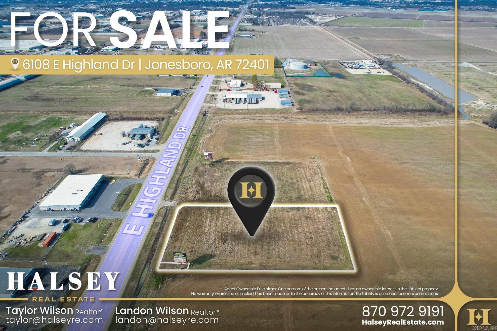 6108 E Highland Dr offers a clean, ready-to-develop site in Jonesboro’s Industrial Trade Region. With direct frontage on E Highland, the property has strong visibility and straightforward access for trucks, customers, and daily operations. The ±1.9-acre tract is split between C-3 and I-1 zoning, giving flexibility for a range of commercial and light industrial uses.  Surrounding users include established logistics, manufacturing, and service businesses—creating a setting that supports industrial, warehouse, distribution, contractor yards, or service-oriented development. The location provides quick connectivity to Highway 18 and I-555, keeping Memphis and other regional markets within reach.  The site lays well for development and sits in an area where growth is already happening. Whether you need a visible commercial presence, functional industrial space, or a long-term hold in an expanding corridor, this property checks the boxes.