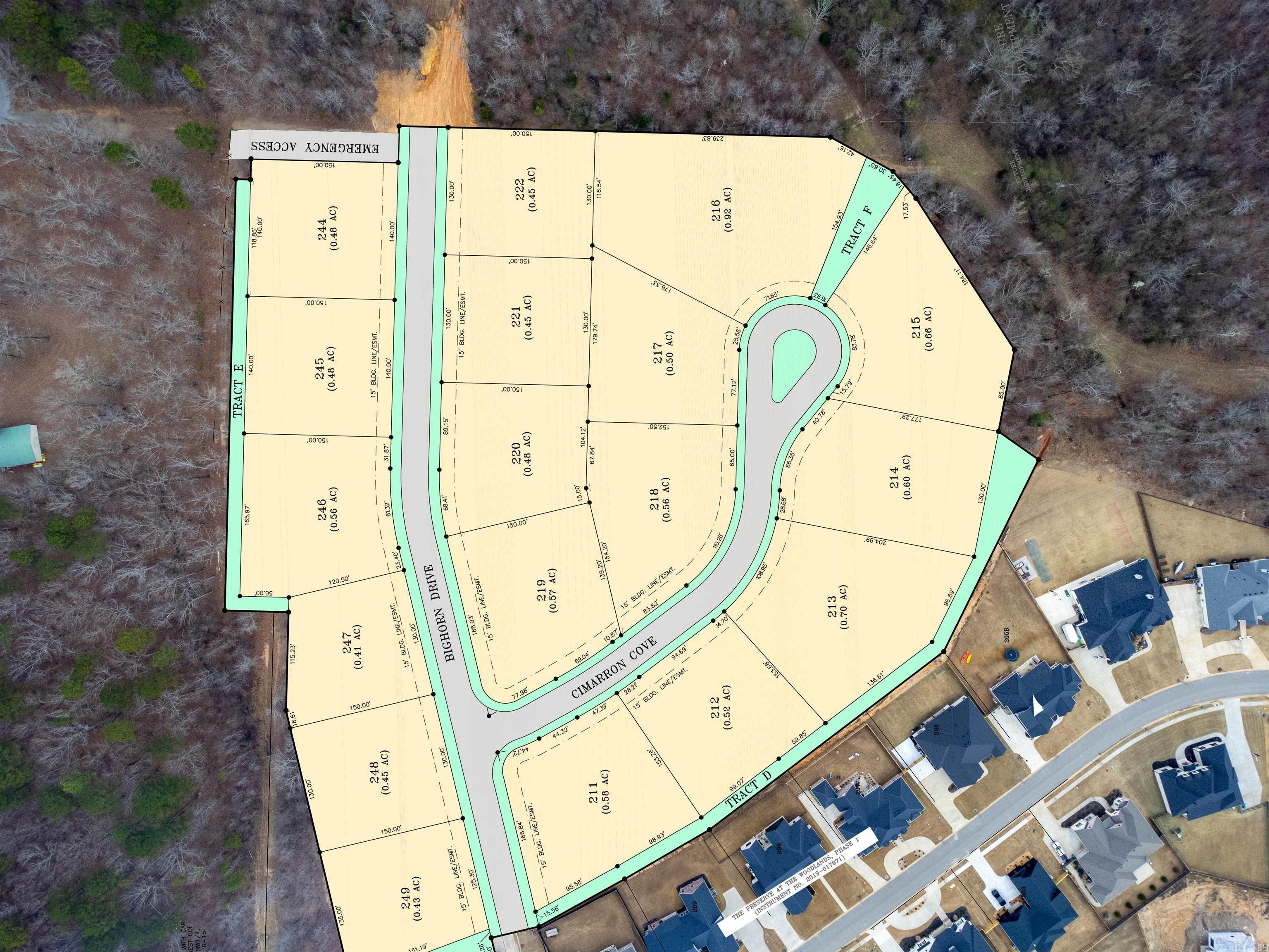 The long awaited Phase 3 of The Preserve at the Woodlands, located in the one of Benton's most desirable subdivisions in Saline County is here! These large lots in the city of Benton (Benton Schools and Howard Perrin Elementary) are here for the taking. These level lots range from just under a half acre up to around one acre in size so there is plenty of room to build your dream home. The Woodlands POA has  amenities galore with a gated pool/ pavilion, new playground for the kiddos, over 3 miles of nature trails, a fishing pond, walking track, and a beautiful creek system so you can really get back to nature. These spacious lots are expected to be ready to build on by summer so do not miss your chance to scoop one up now while they are still available. Realtors see agent remarks!