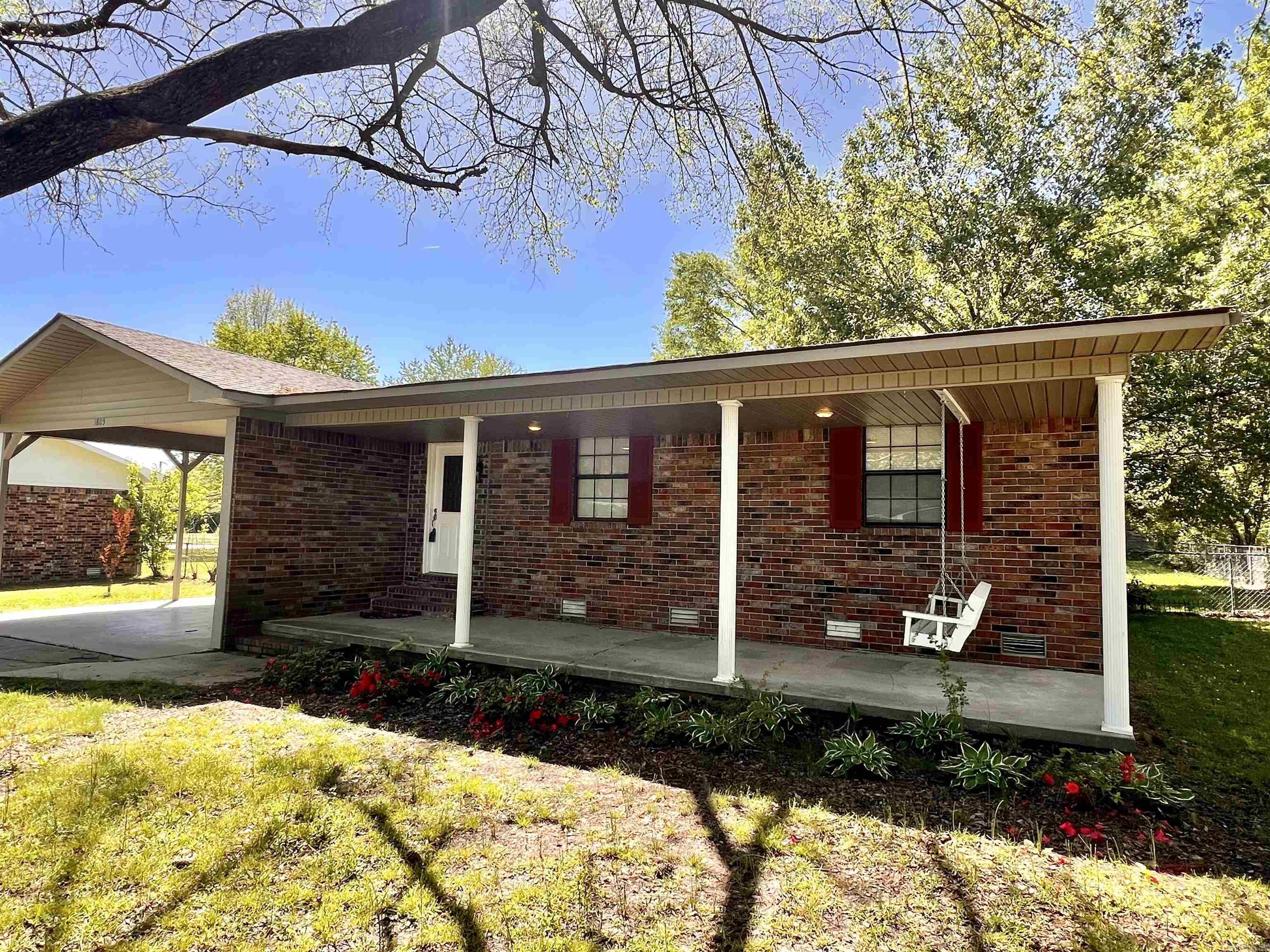 Come check out this spacious 3 bed 2 bath house located in the heart of Beebe. Connected to the large kitchen/dining room combo is an oversized living room which exits to a covered back porch perfect for entertaining guests. The large fenced in backyard is perfect for pets to run around and comes with a roomy shed for extra storage. Upgrades prior to seller’s purchase consists of kitchen/bathroom cabinets, ceiling fans, light fixtures, closets, pantry, and crown molding. Roof was replaced in 2021. New updates include bathroom fixtures, garbage disposal, paint, and a new front porch swing.